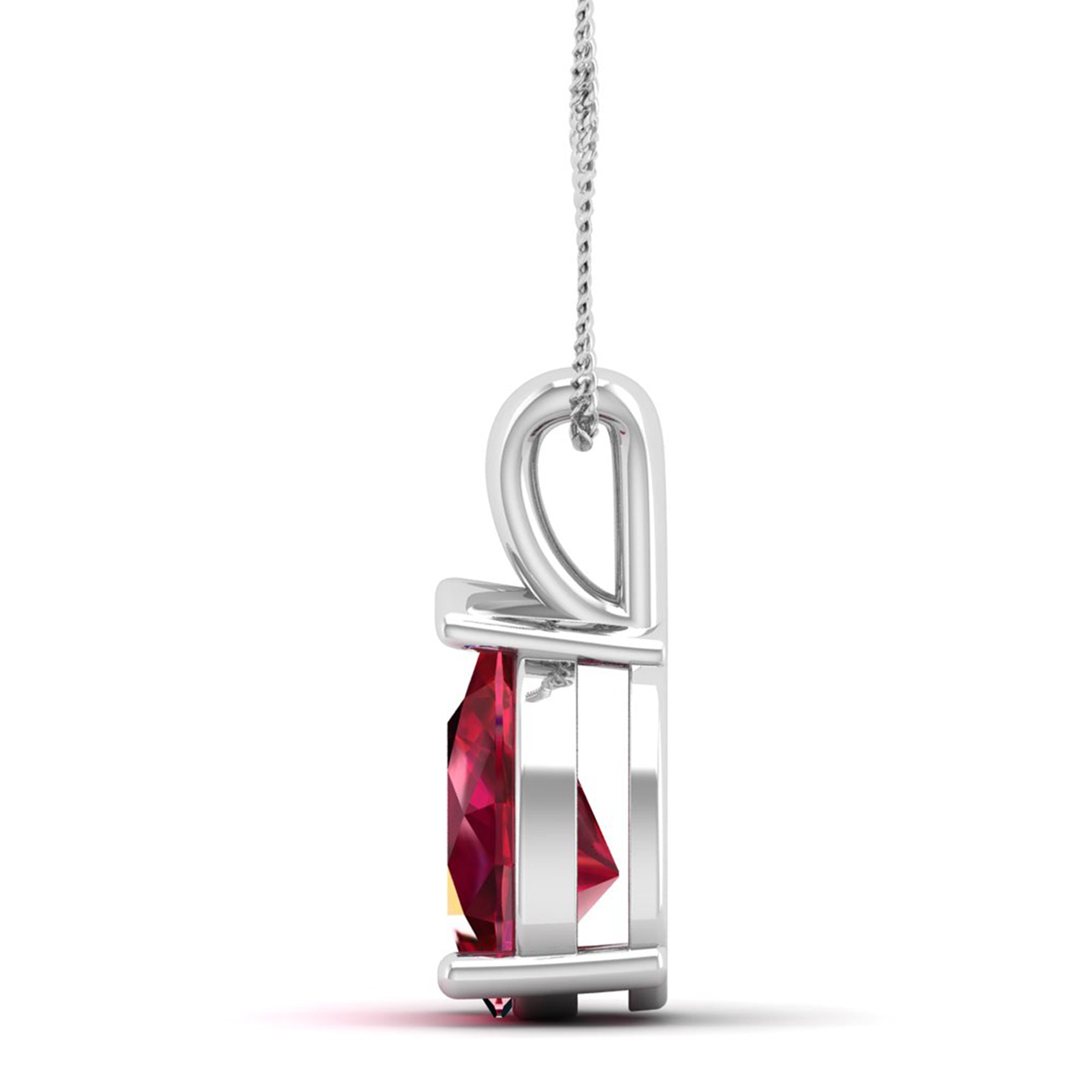 Pear Cut Ruby Pendant  3.00 Carat