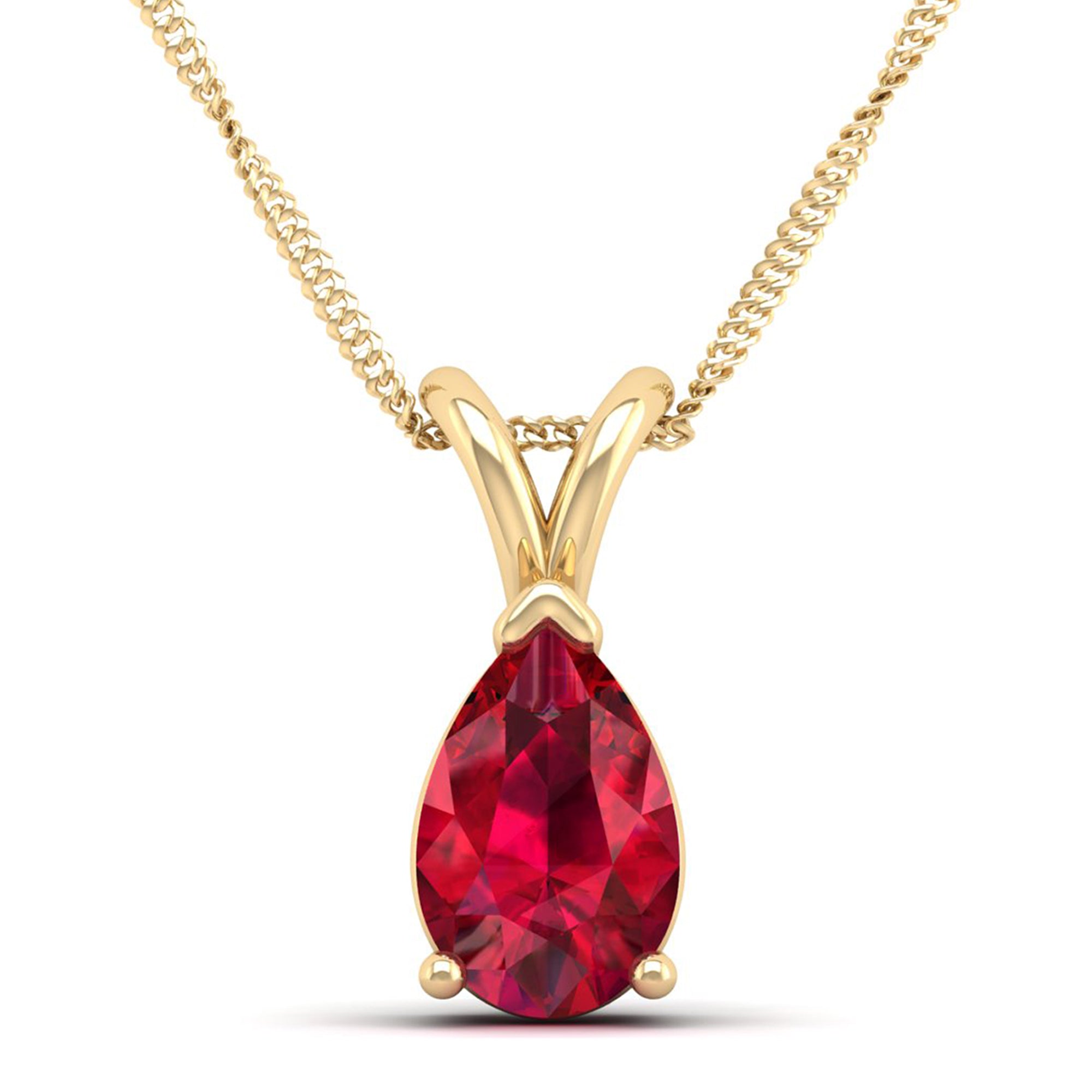 Pear Cut Ruby Pendant  3.00 Carat