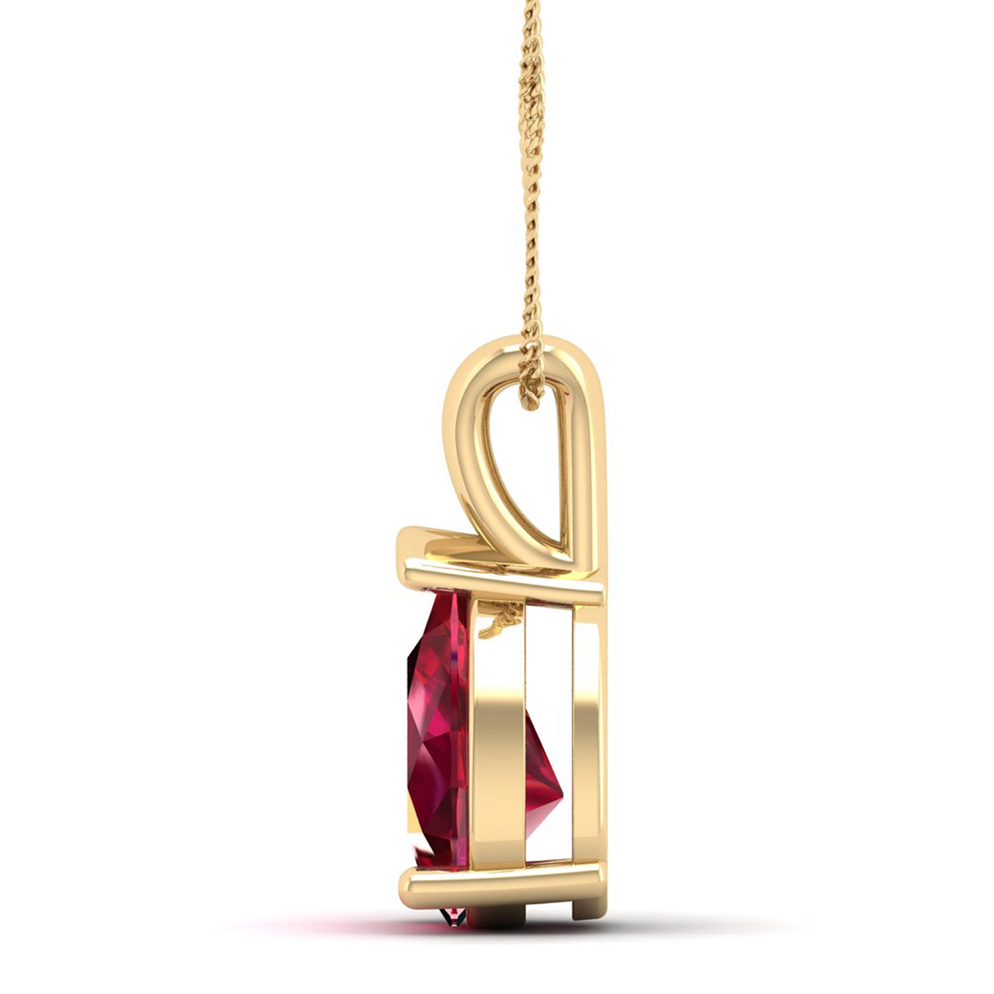 Pear Cut Ruby Pendant  3.00 Carat