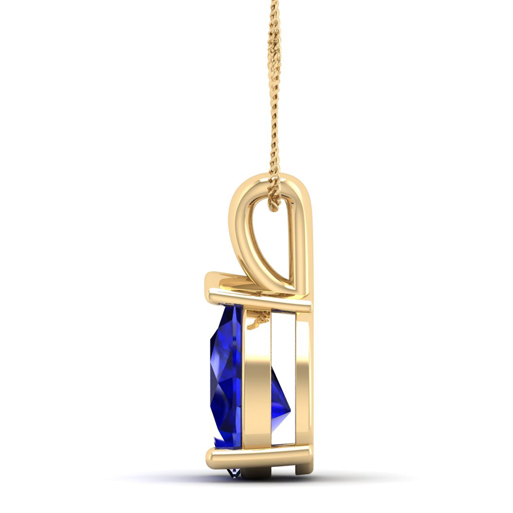Pear Cut Sapphire Pendant  3.00 Carat