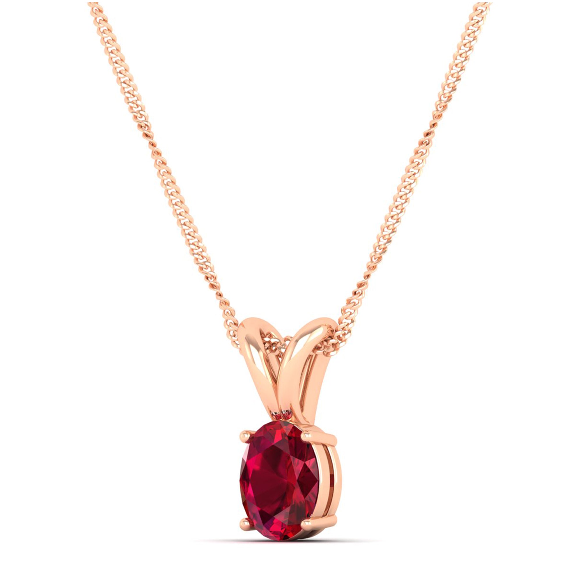 Oval Cut Ruby Pendant 0.50 Carat