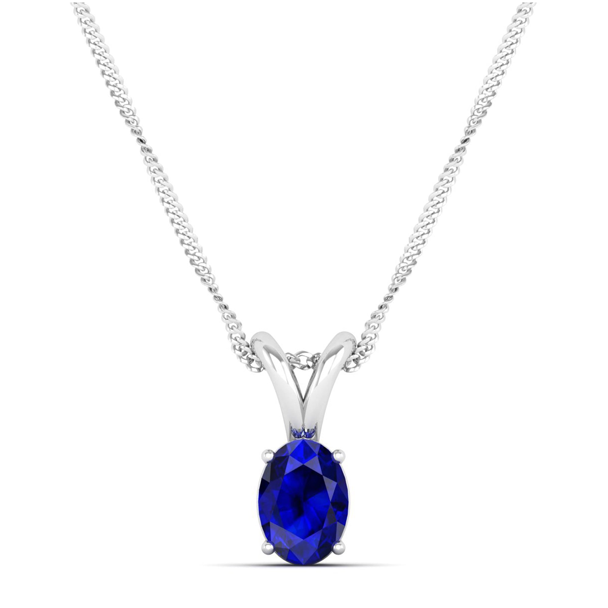 Oval Cut Sapphire Pendant 0.50 Carat