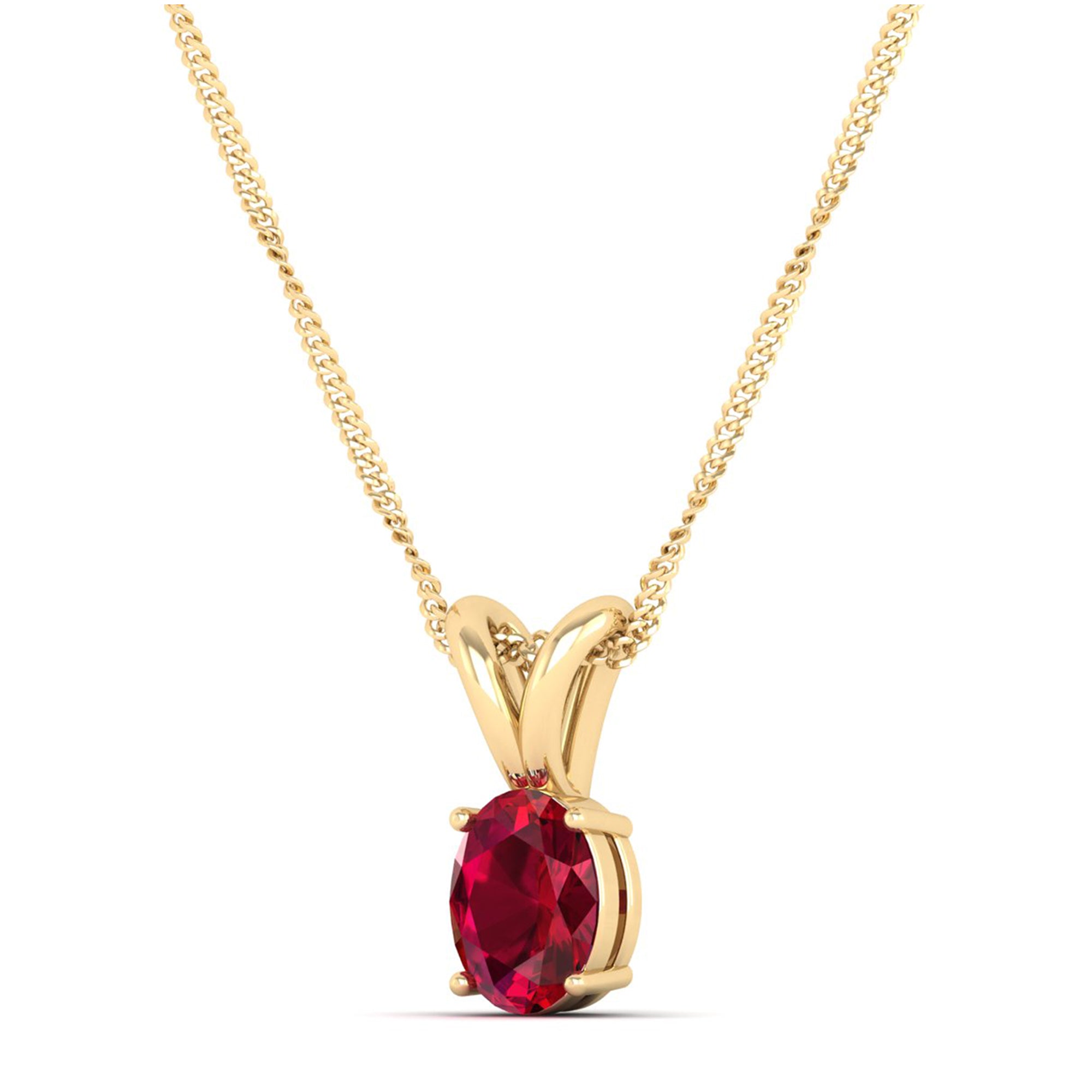 Oval Cut Ruby Pendant 0.50 Carat