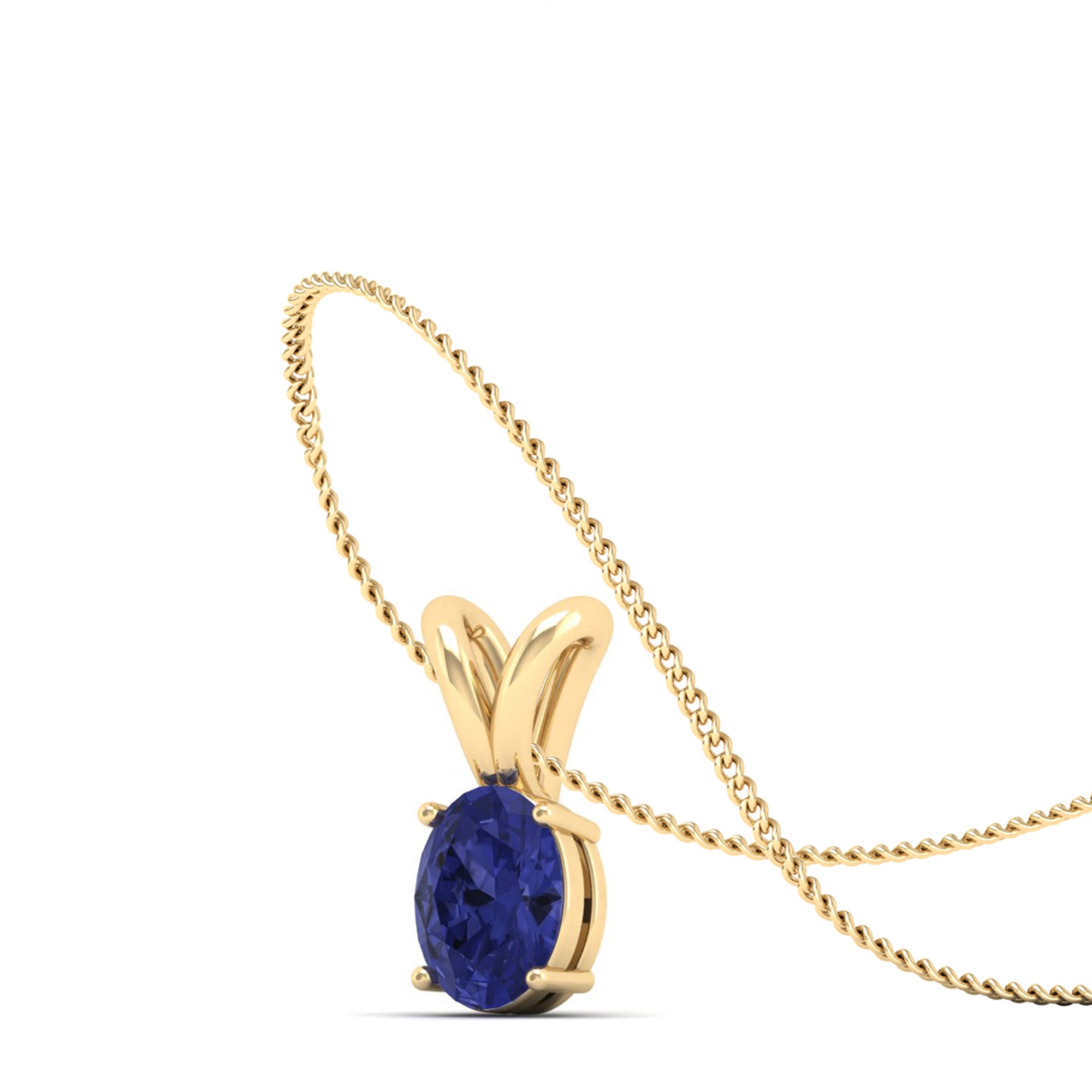 Oval Cut Tanzanite Pendant 0.50 Carat