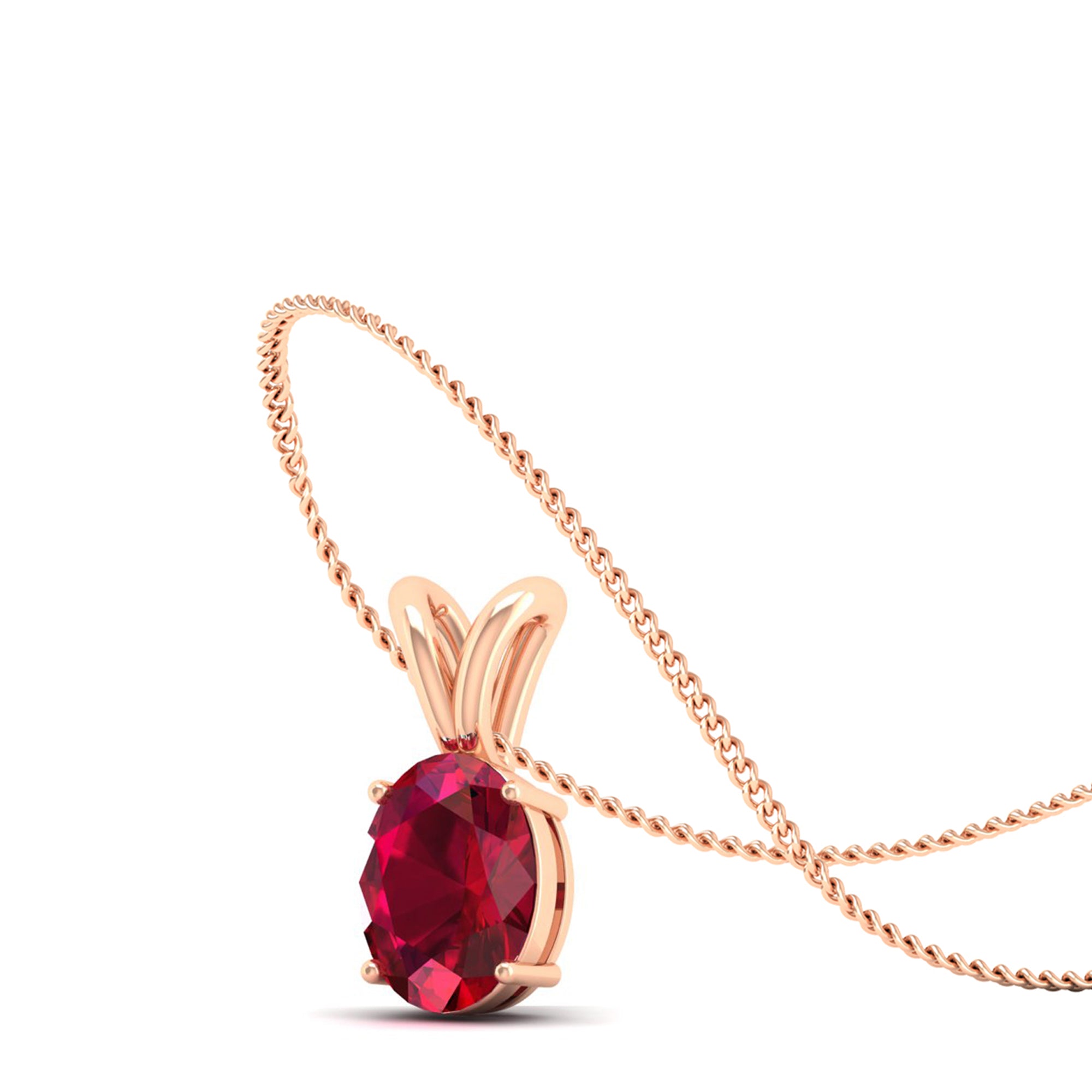 Oval Cut Ruby Pendant 1.0 Carat