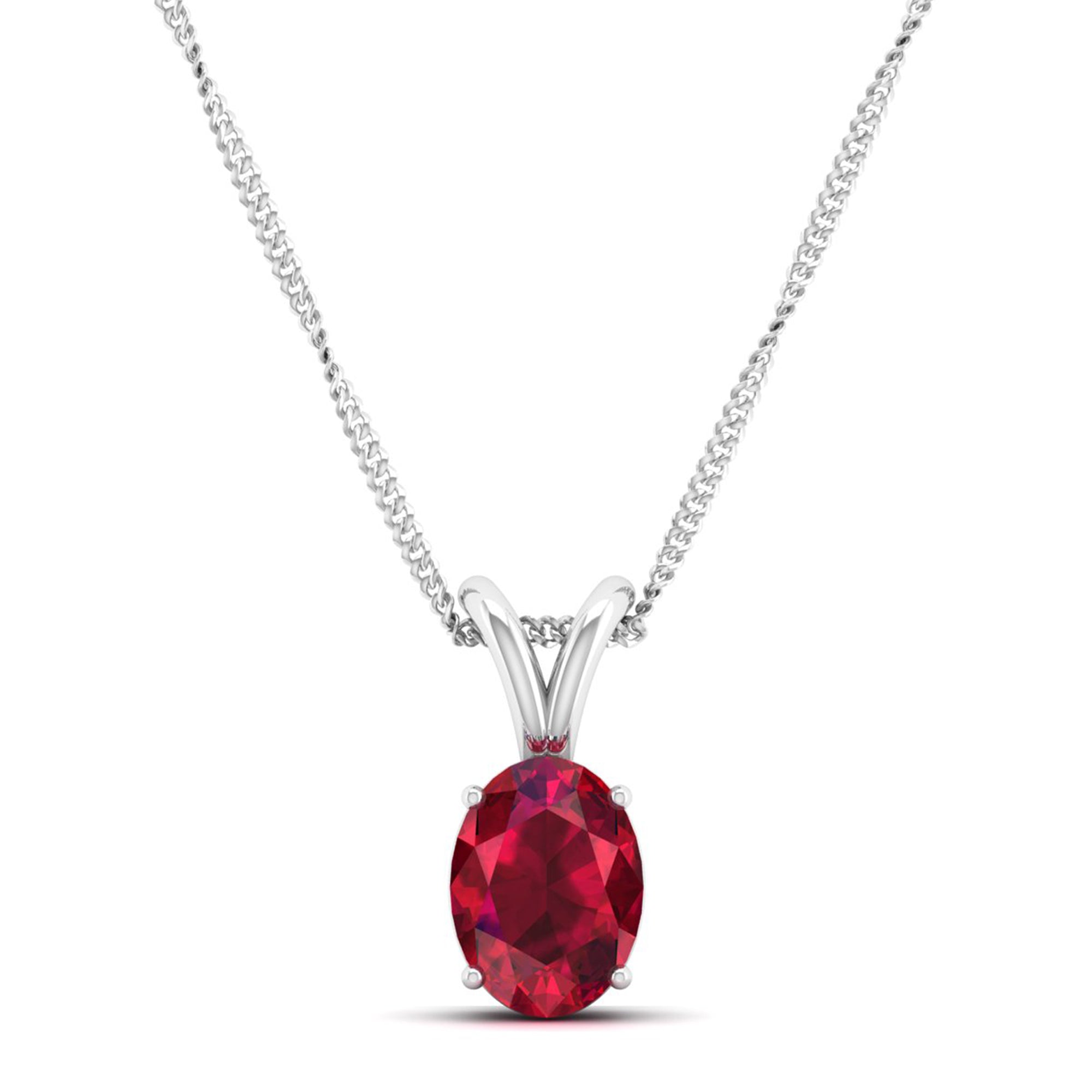 Oval Cut Ruby Pendant 1.0 Carat