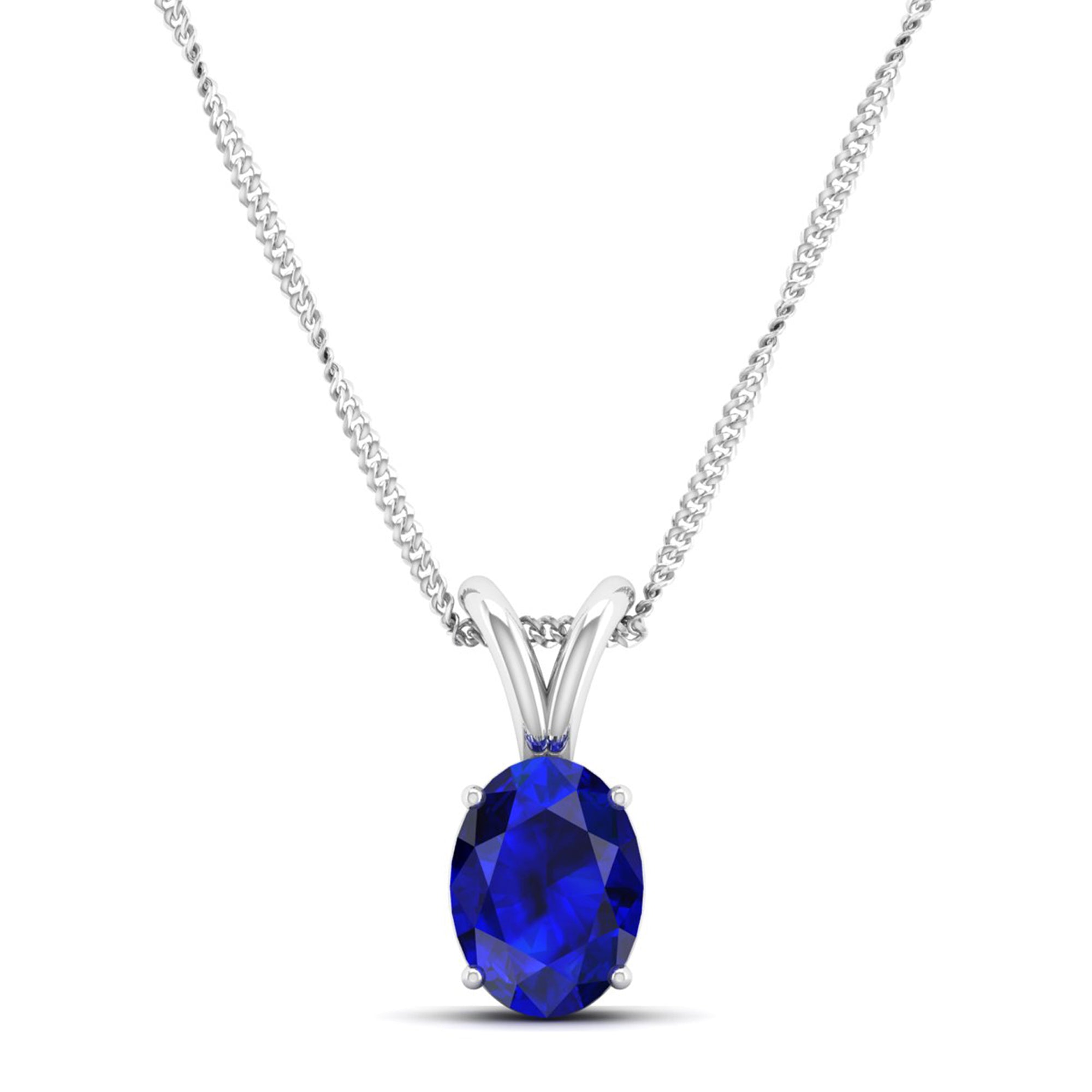Oval Cut Sapphire Pendant 1.0 Carat