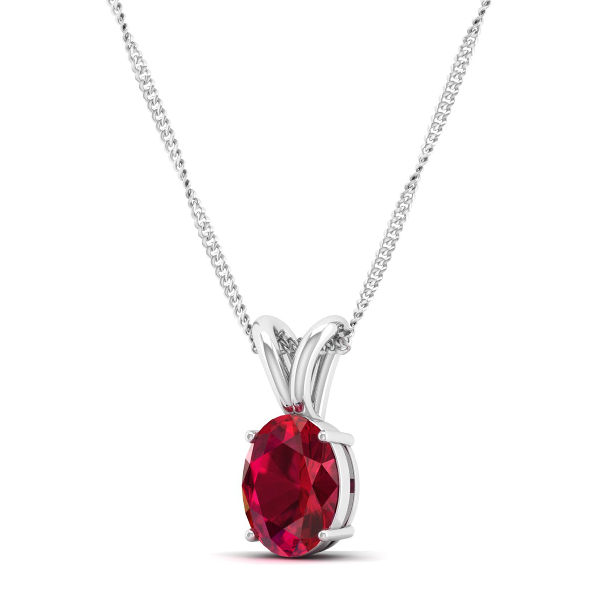 Oval Cut Ruby Pendant 1.0 Carat