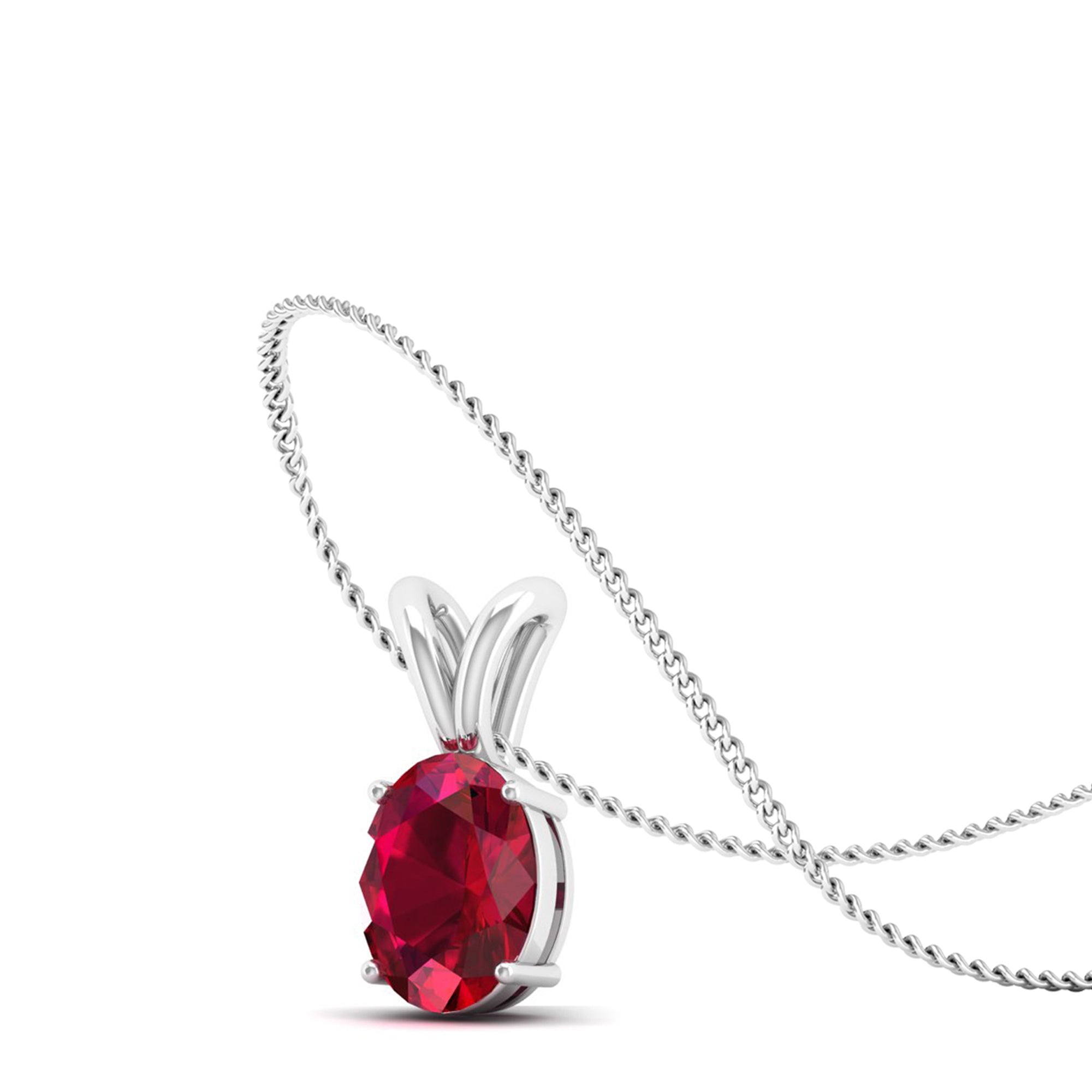 Oval Cut Ruby Pendant 1.0 Carat