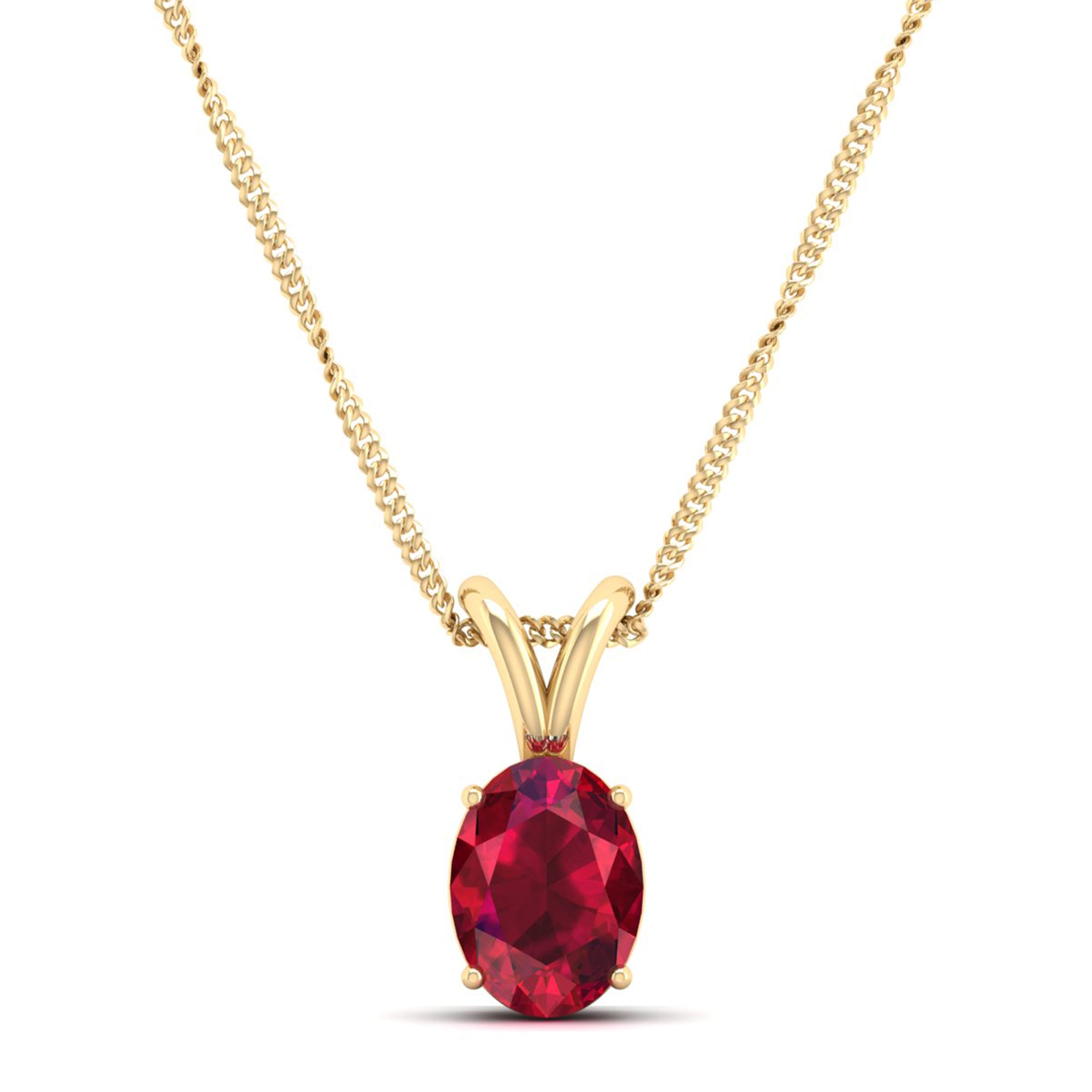 Oval Cut Ruby Pendant 1.0 Carat