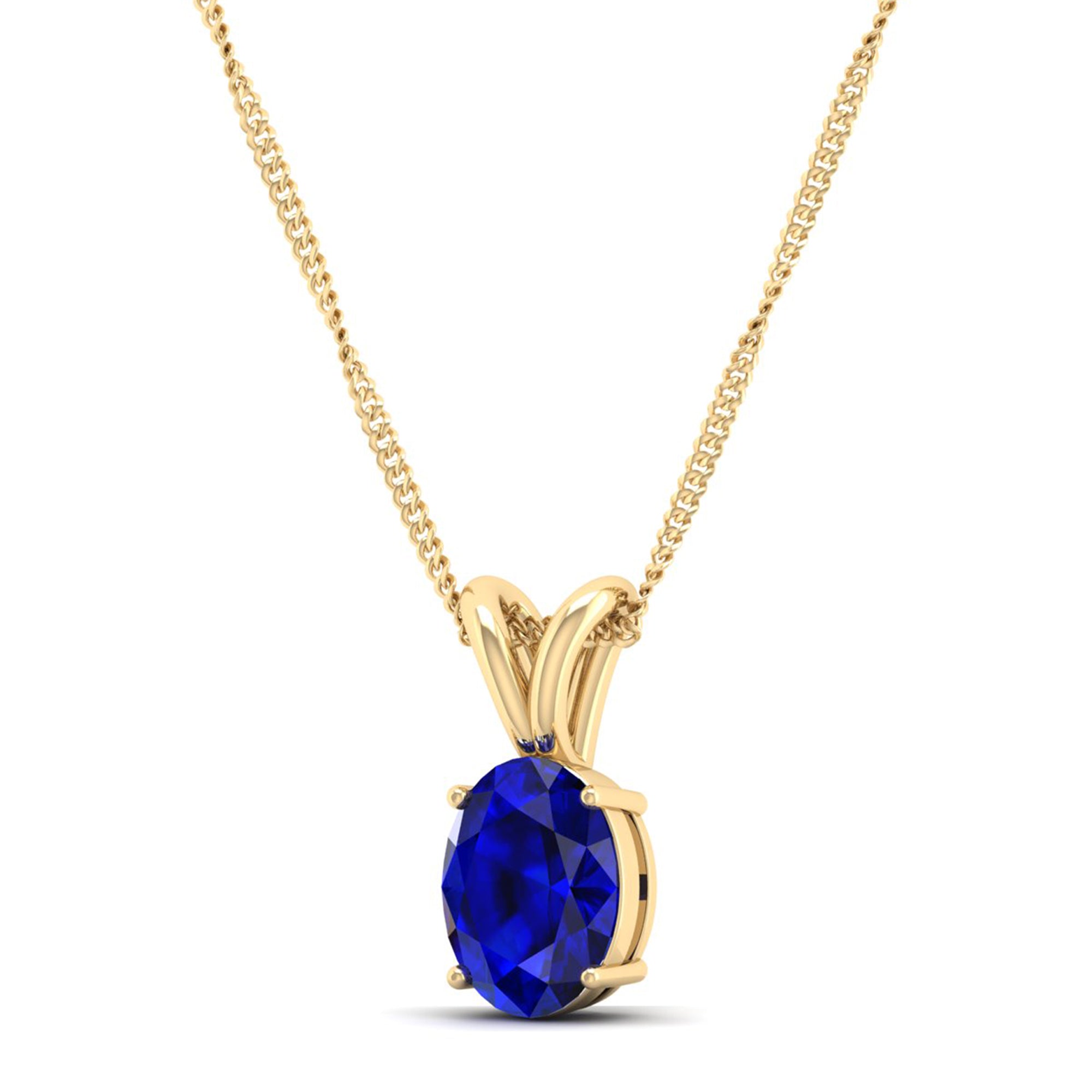 Oval Cut Sapphire Pendant 1.0 Carat