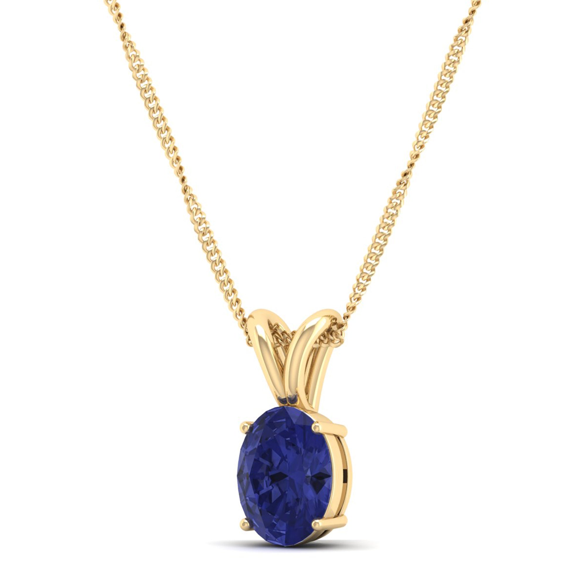 Oval Cut Tanzanite Pendant 1.0 Carat