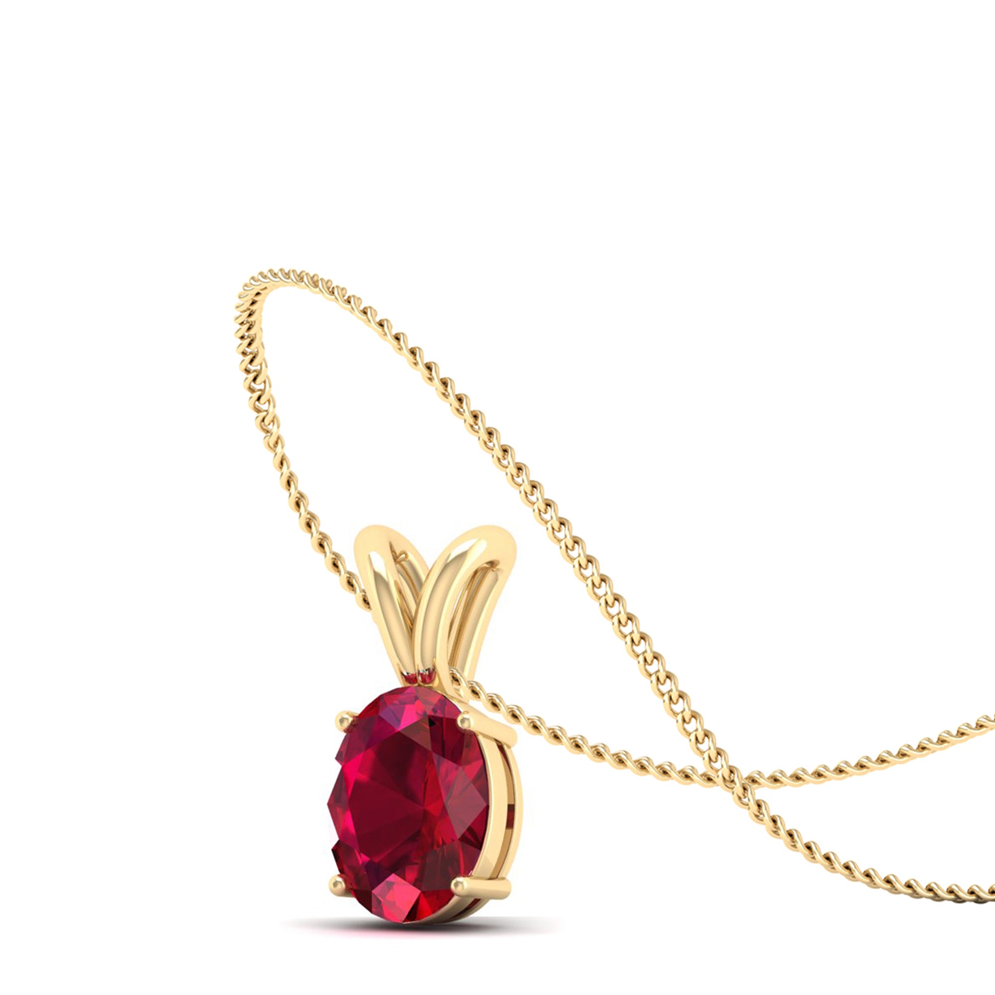 Oval Cut Ruby Pendant 1.0 Carat
