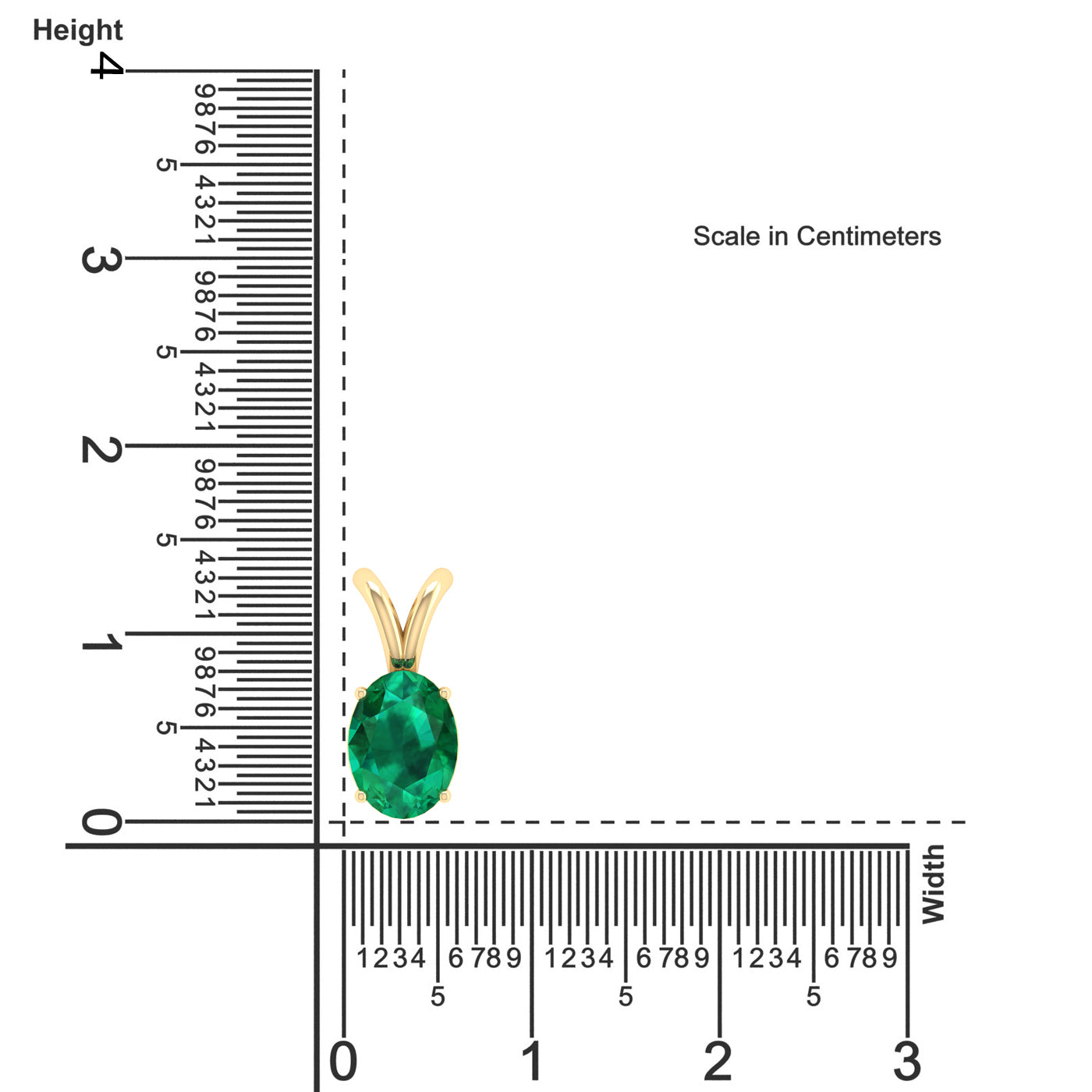 Oval Cut Emerald  Pendant 1.0 Carat