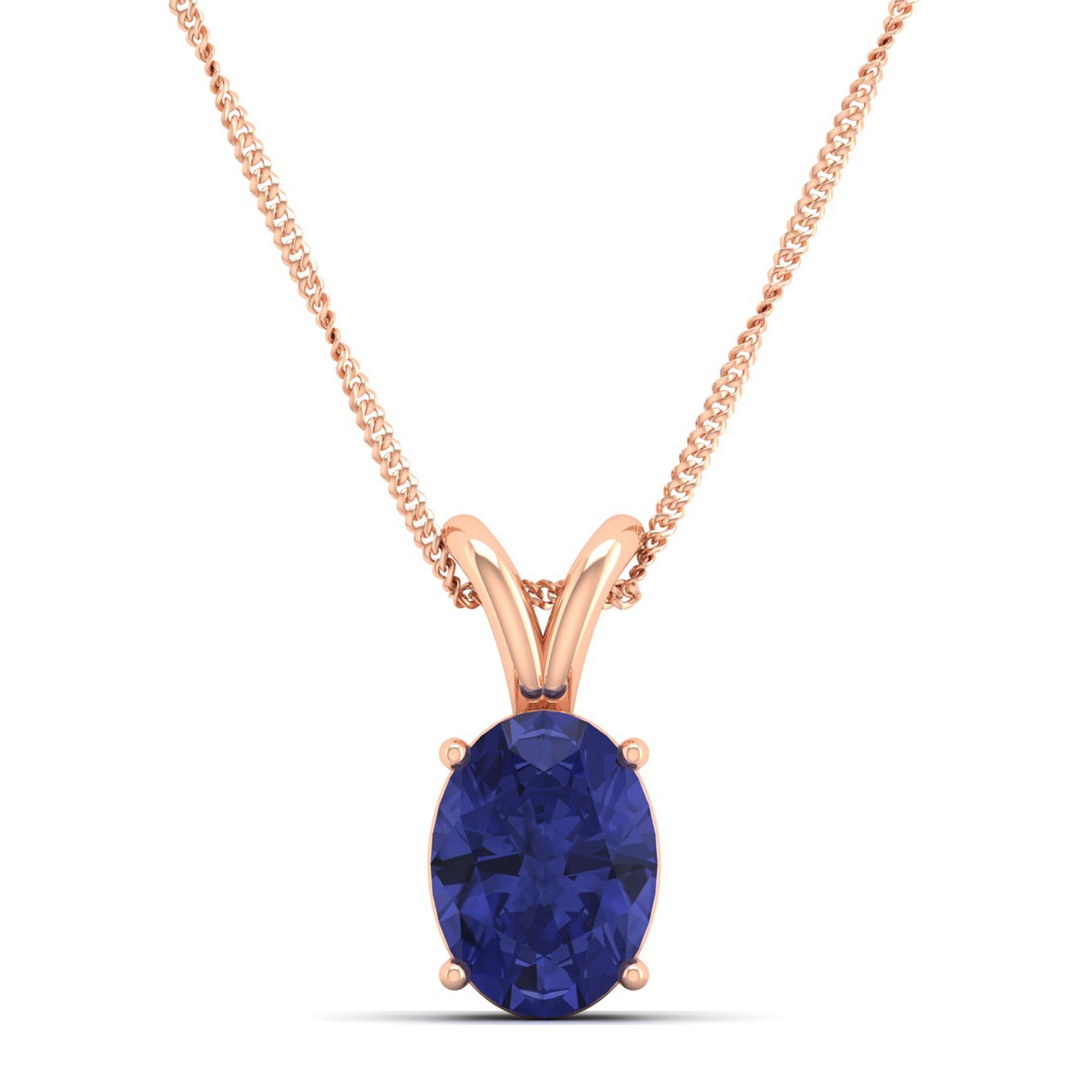 Oval Cut Tanzanite Pendant 1.5 Carat