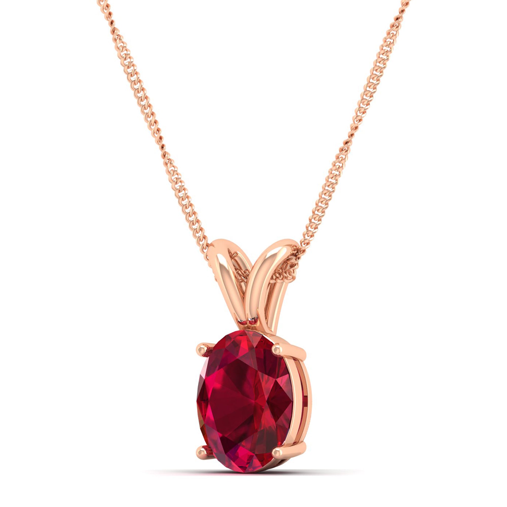 Oval Cut Ruby Pendant 1.5 Carat