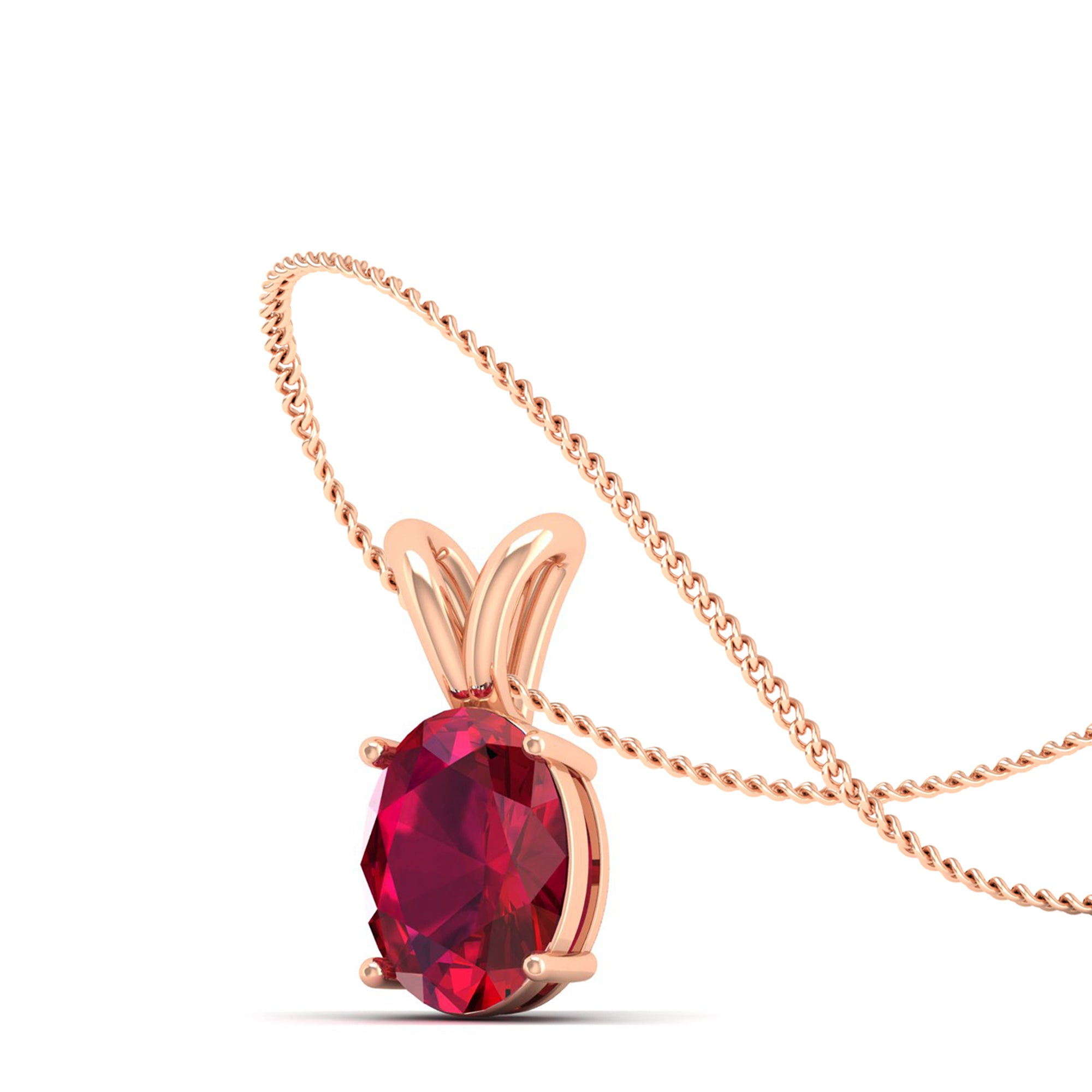 Oval Cut Ruby Pendant 1.5 Carat