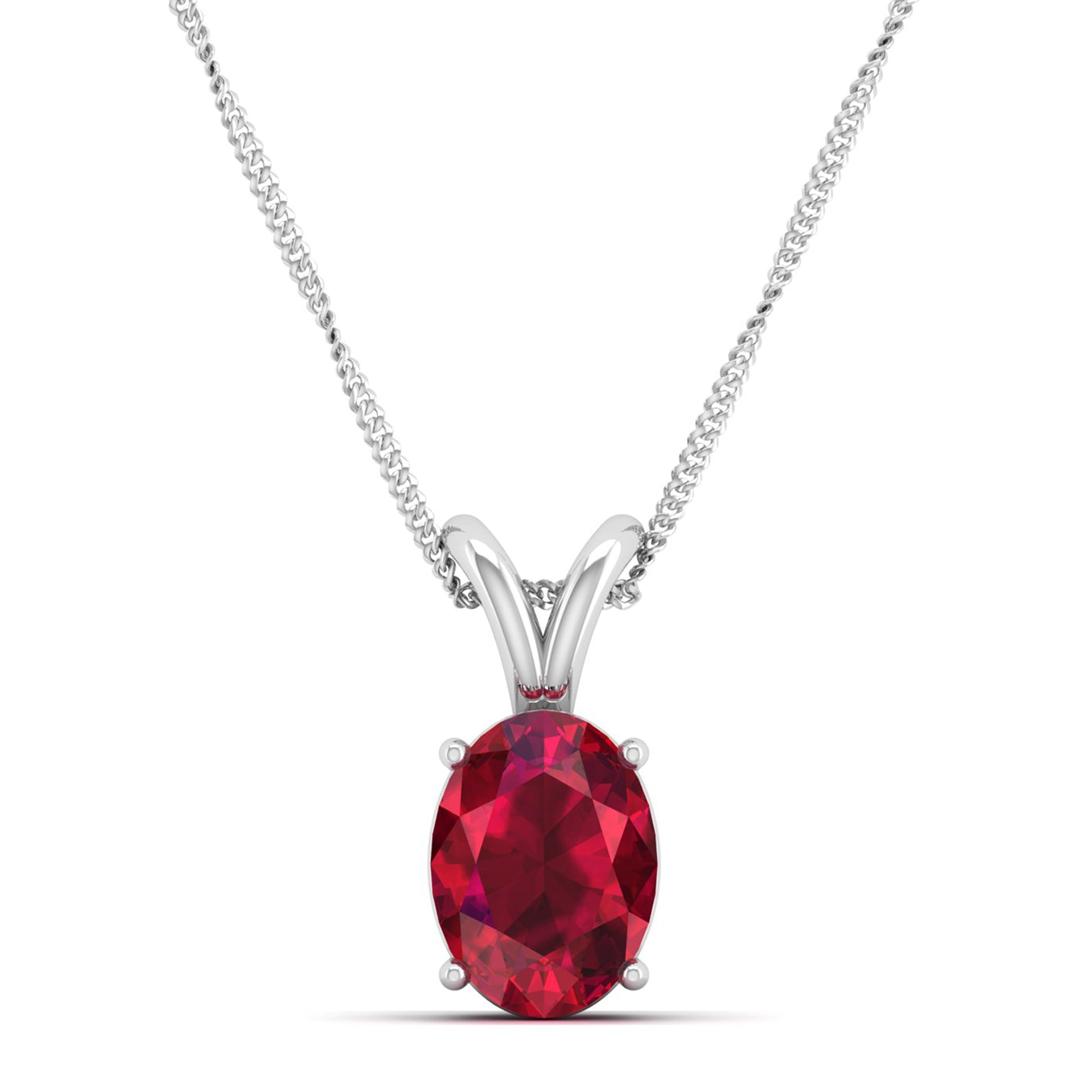 Oval Cut Ruby Pendant 1.5 Carat