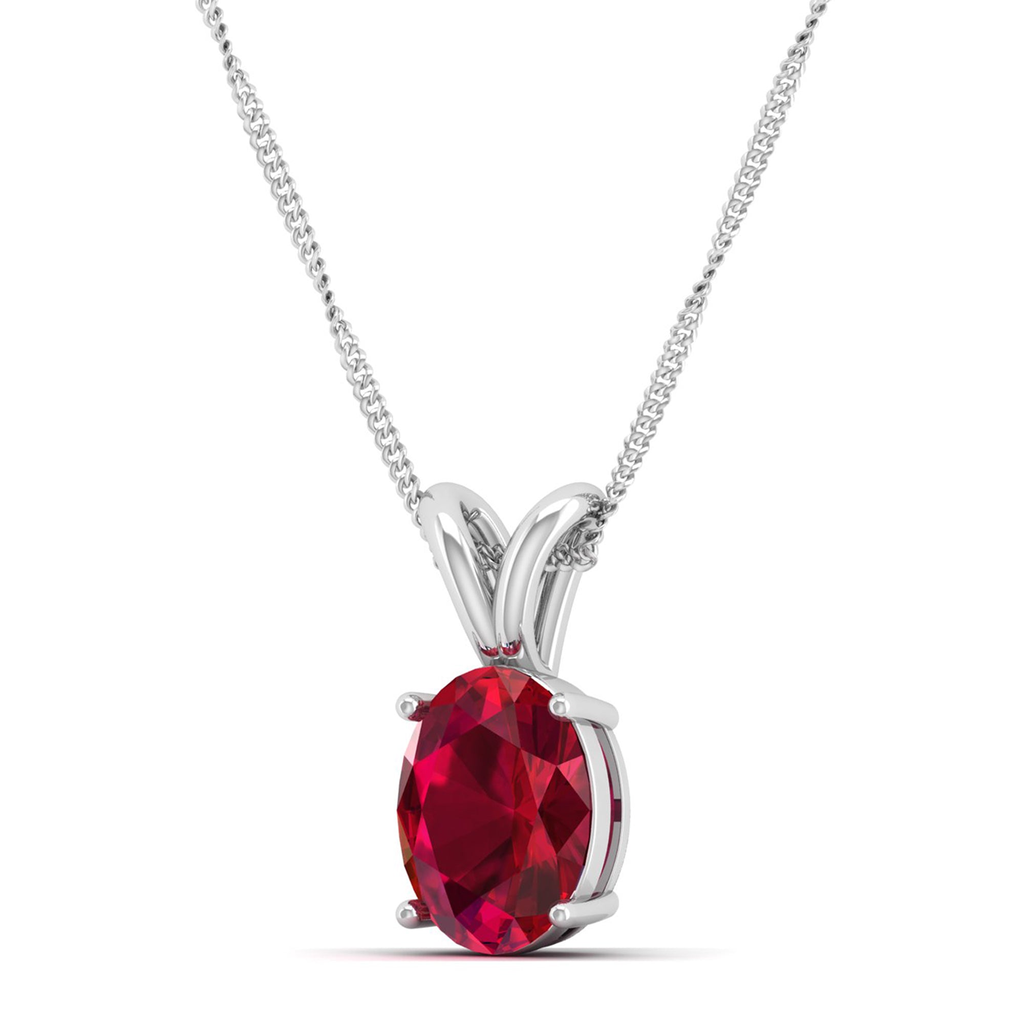 Oval Cut Ruby Pendant 1.5 Carat