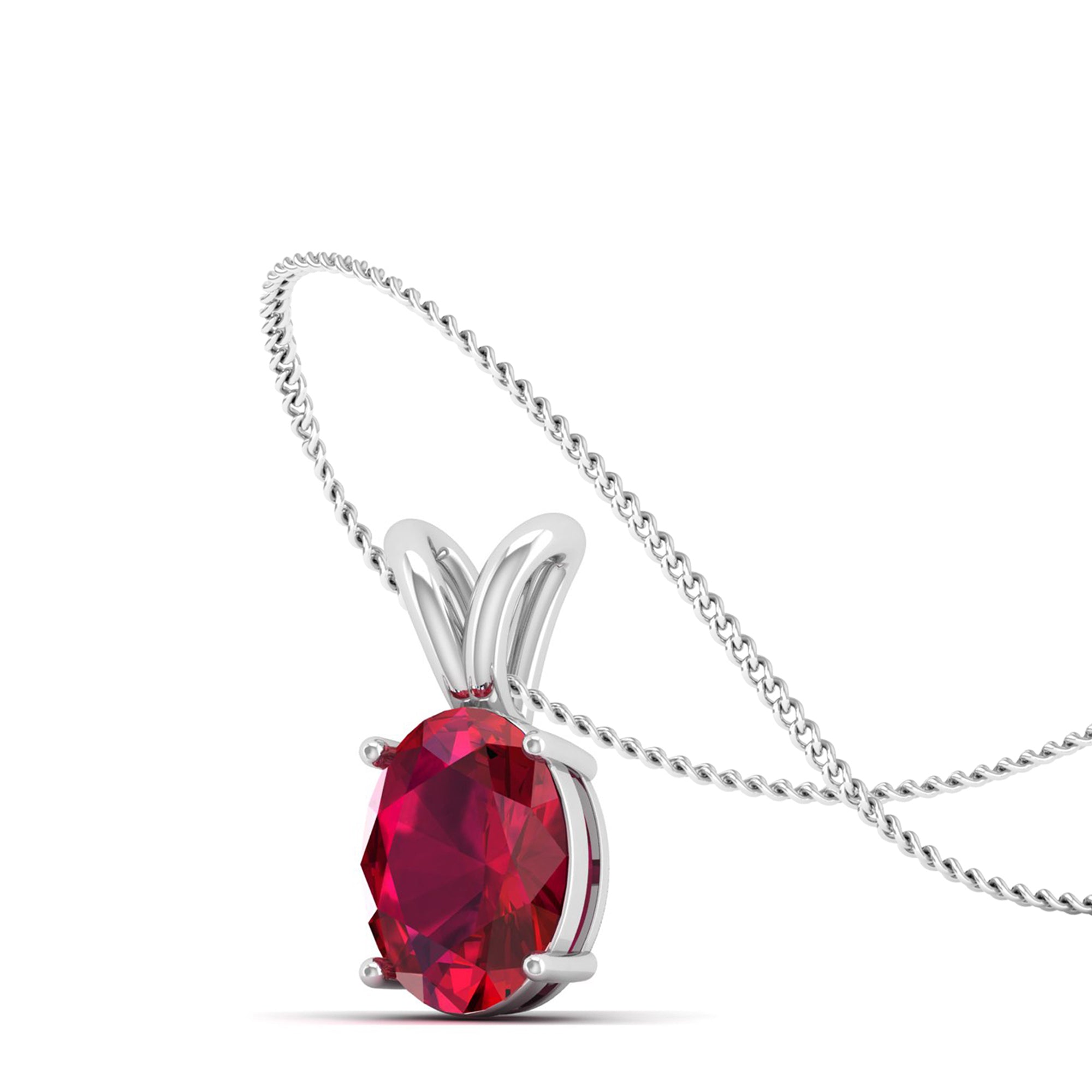 Oval Cut Ruby Pendant 1.5 Carat