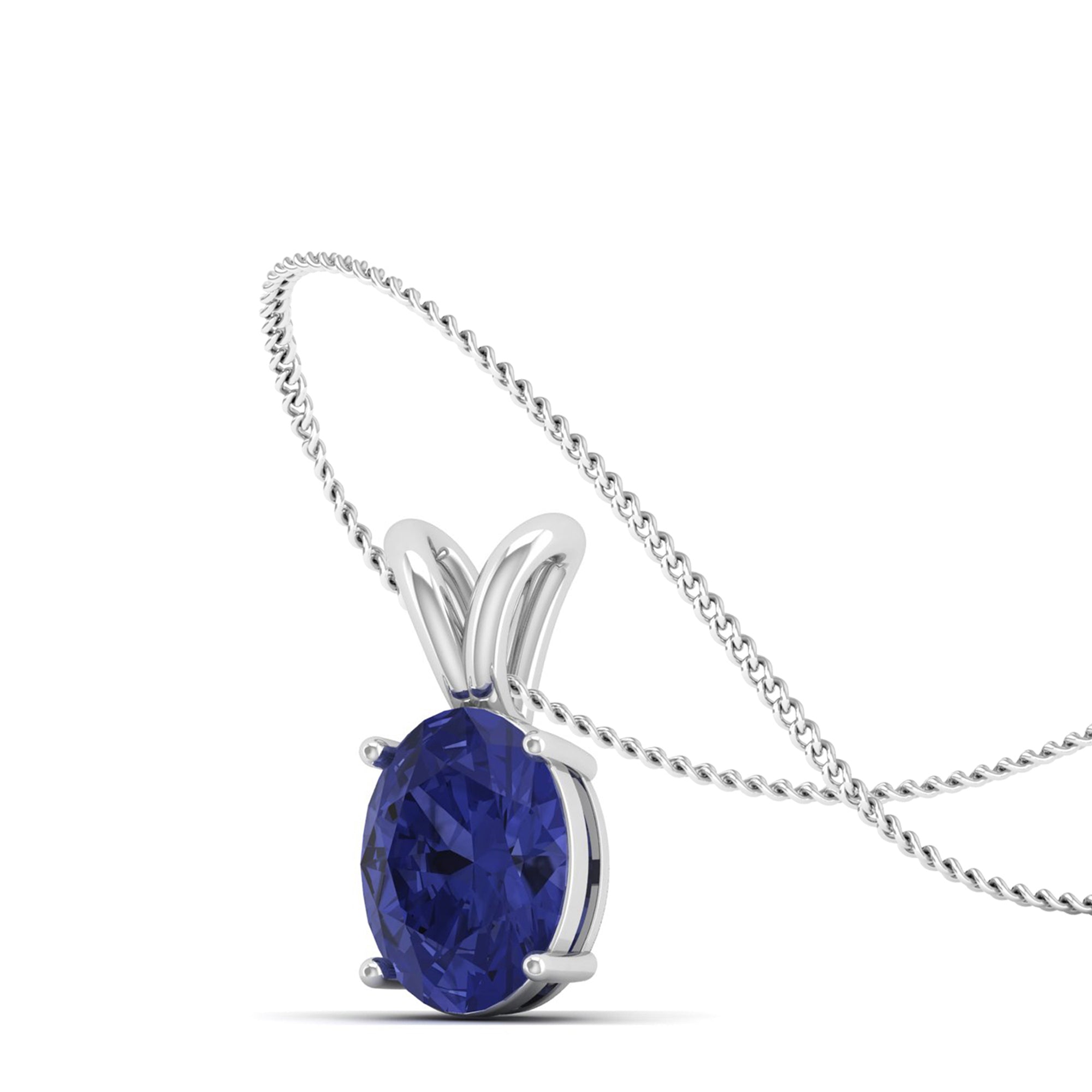 Oval Cut Tanzanite Pendant 1.5 Carat