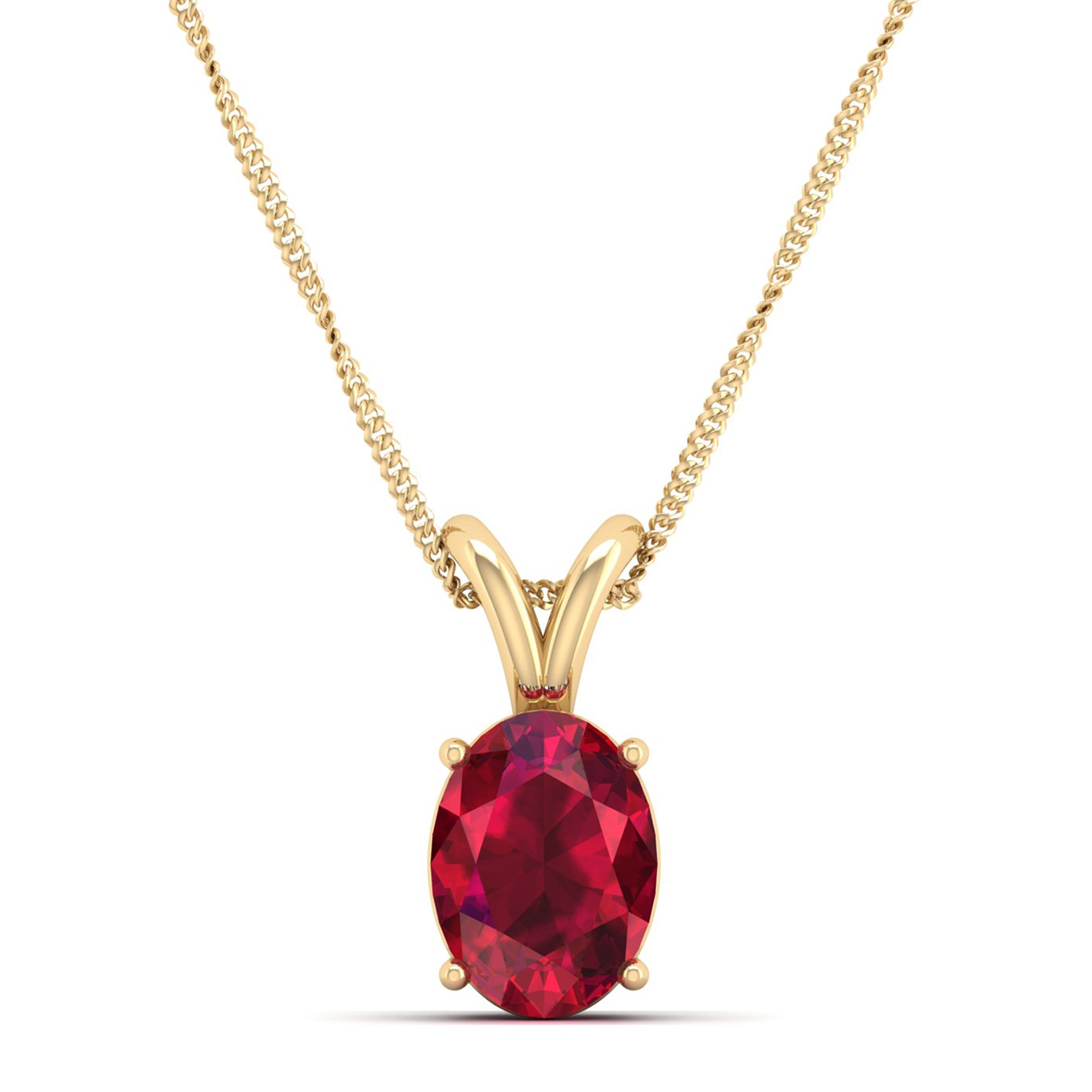 Oval Cut Ruby Pendant 1.5 Carat