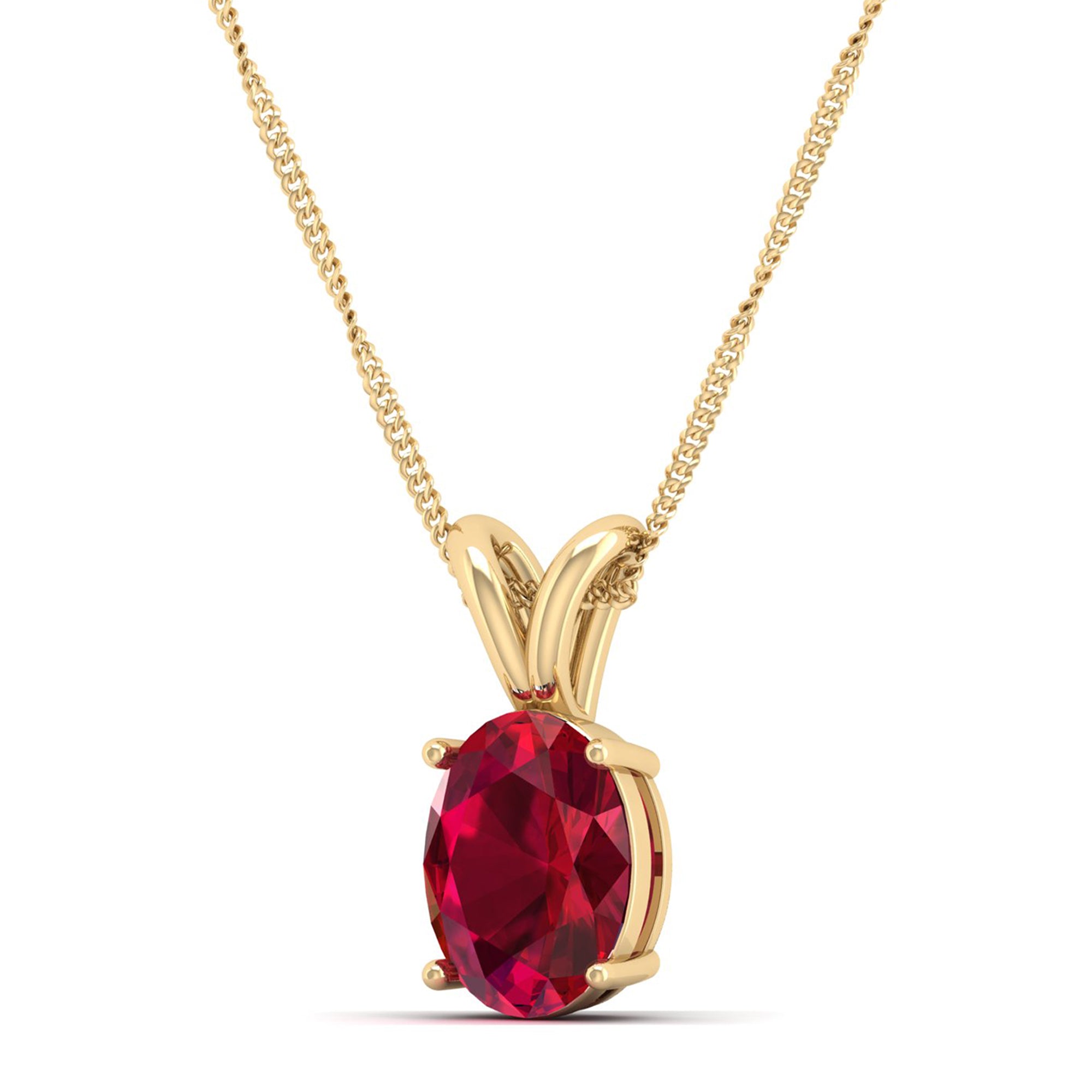 Oval Cut Ruby Pendant 1.5 Carat