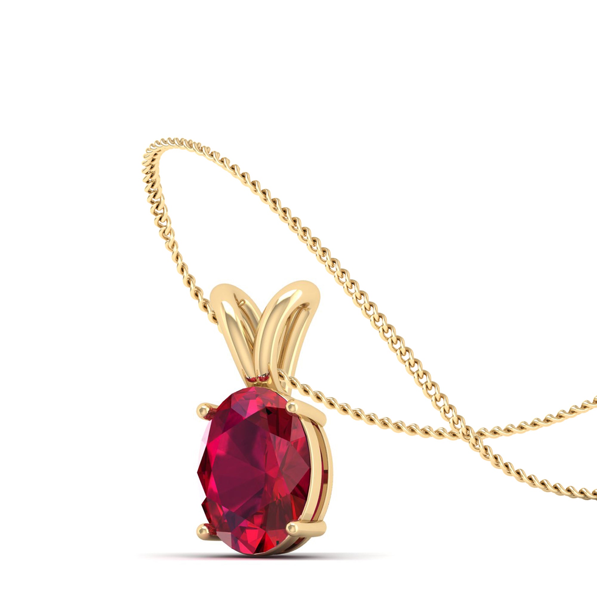 Oval Cut Ruby Pendant 1.5 Carat