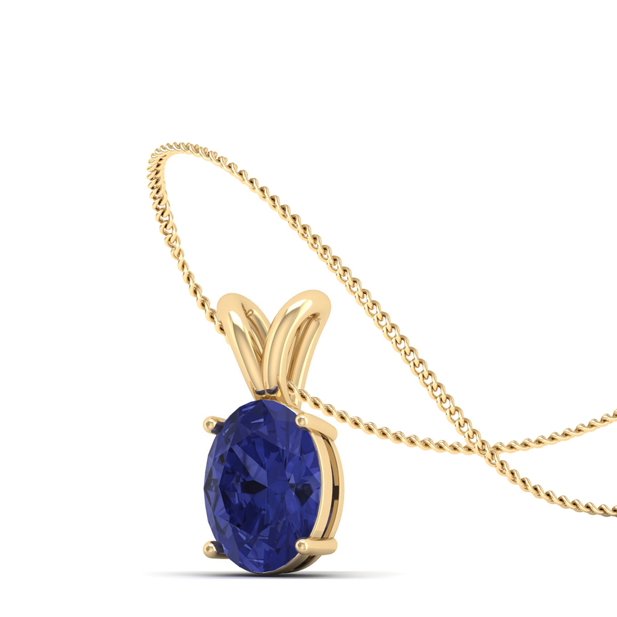 Oval Cut Tanzanite Pendant 1.5 Carat