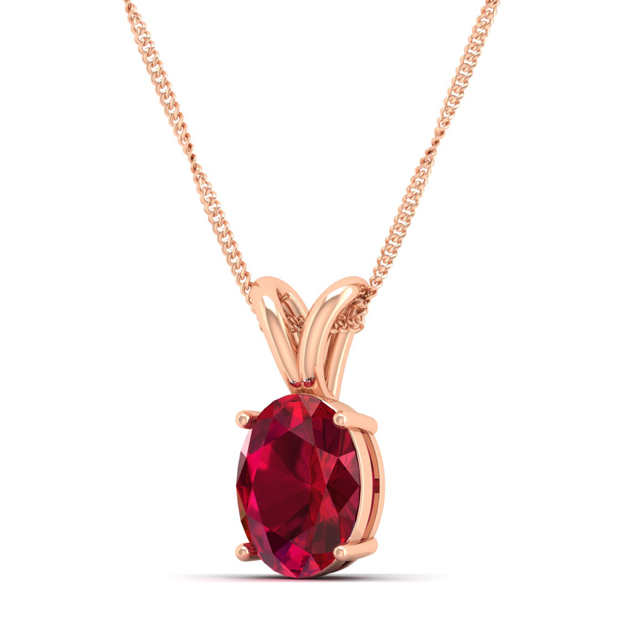 Oval Cut Ruby Pendant  2.00 Carat