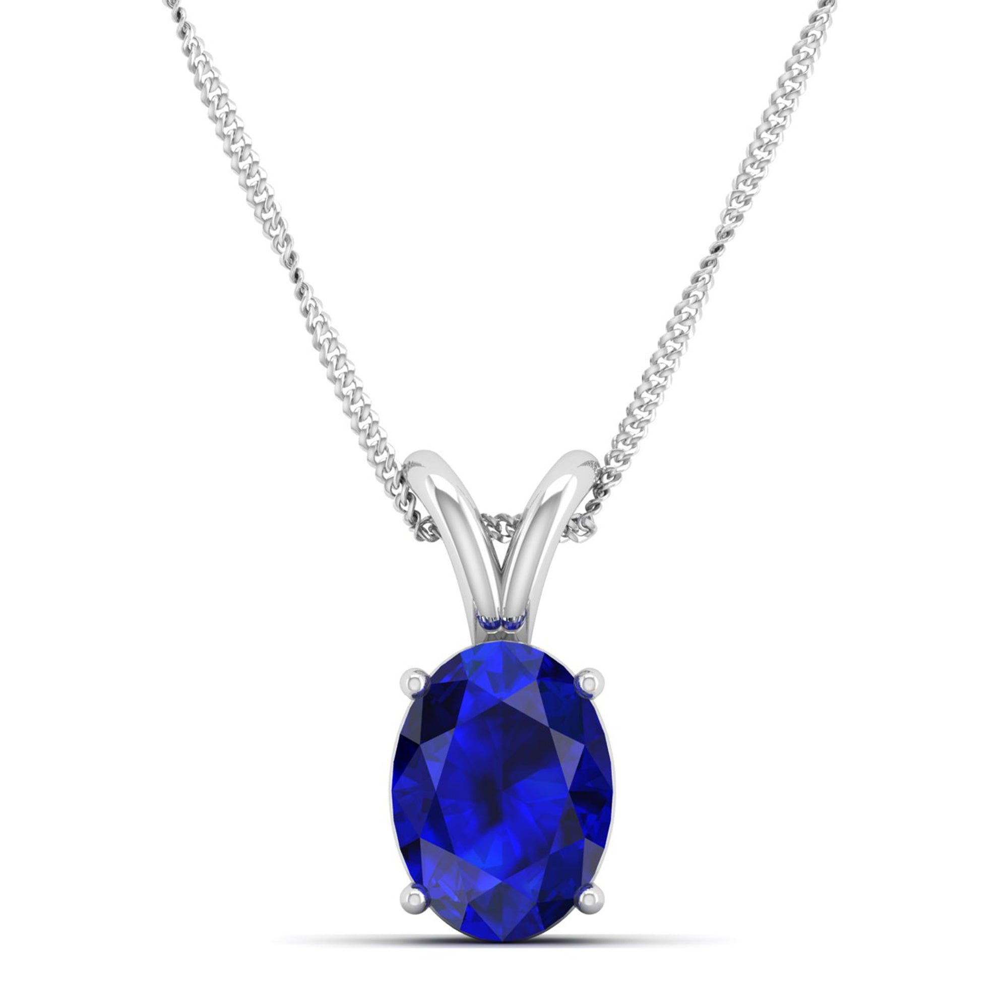 Oval Cut Sapphire Pendant  2.00 Carat