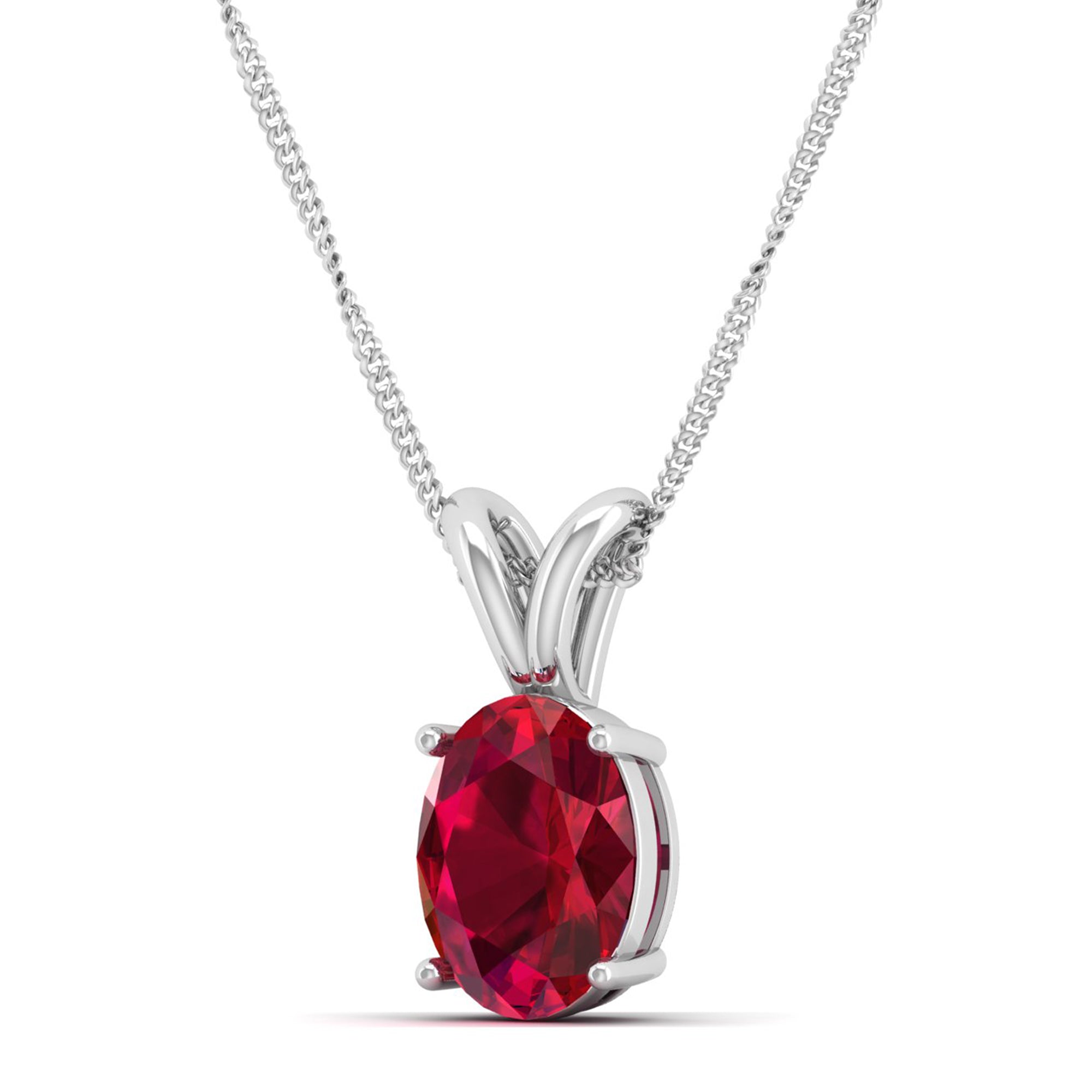 Oval Cut Ruby Pendant  2.00 Carat