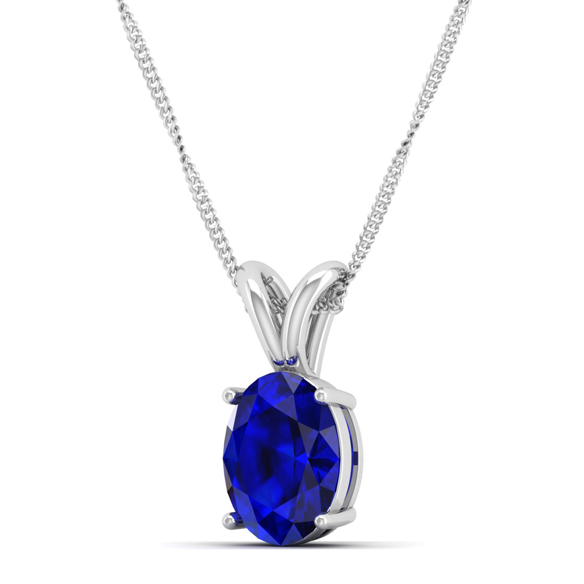 Oval Cut Sapphire Pendant  2.00 Carat