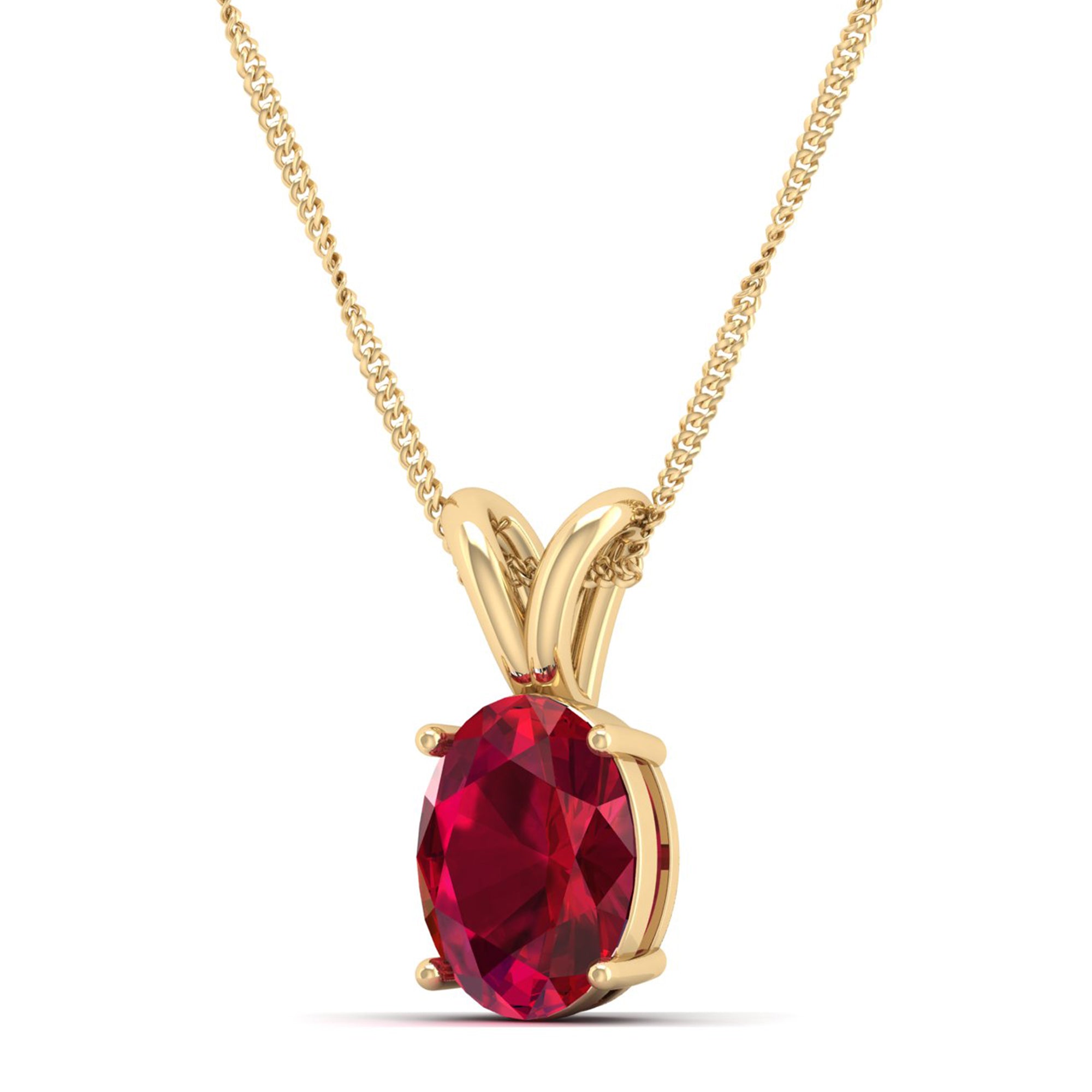 Oval Cut Ruby Pendant  2.00 Carat