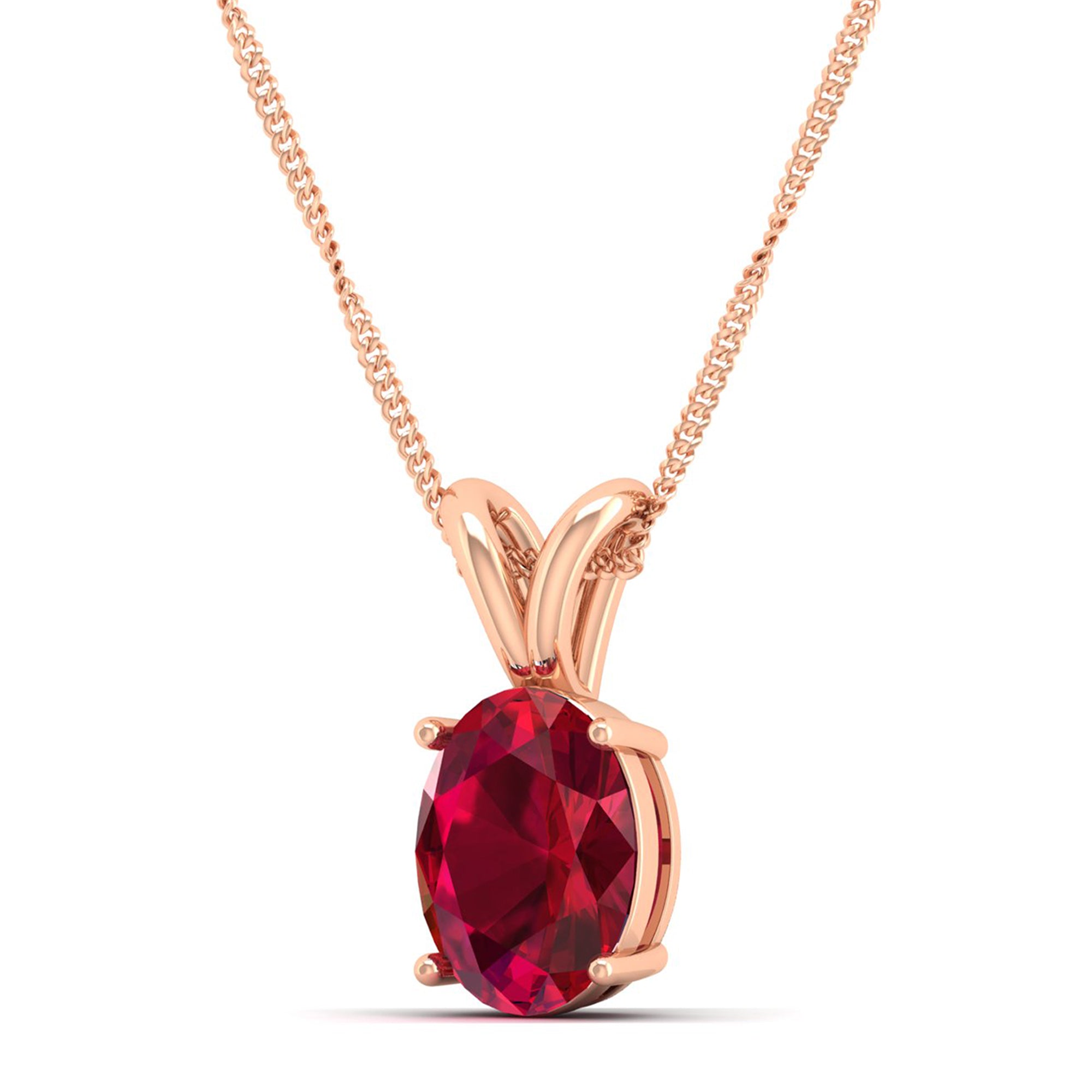 Oval Cut Ruby Pendant  2.50 Carat