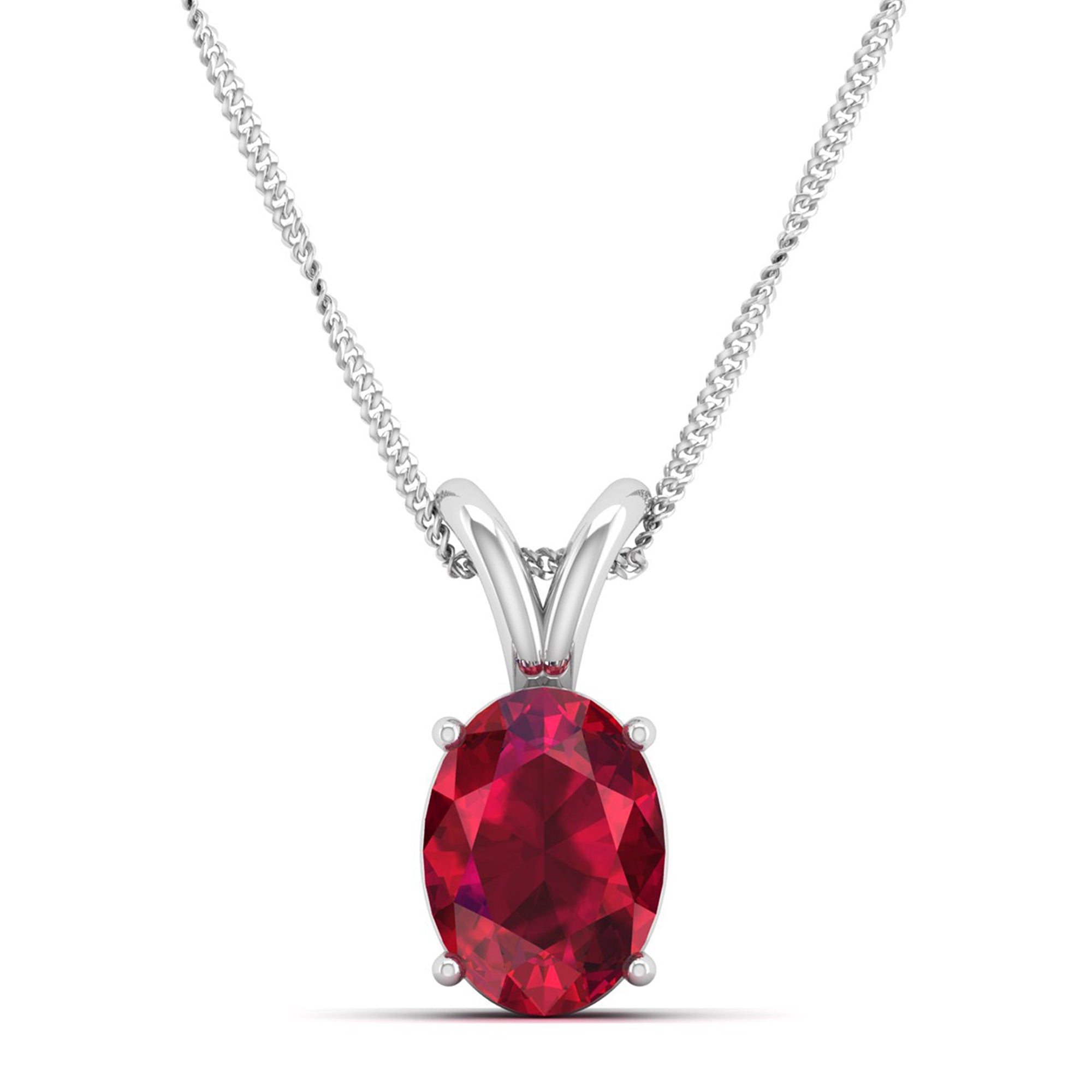 Oval Cut Ruby Pendant  2.50 Carat