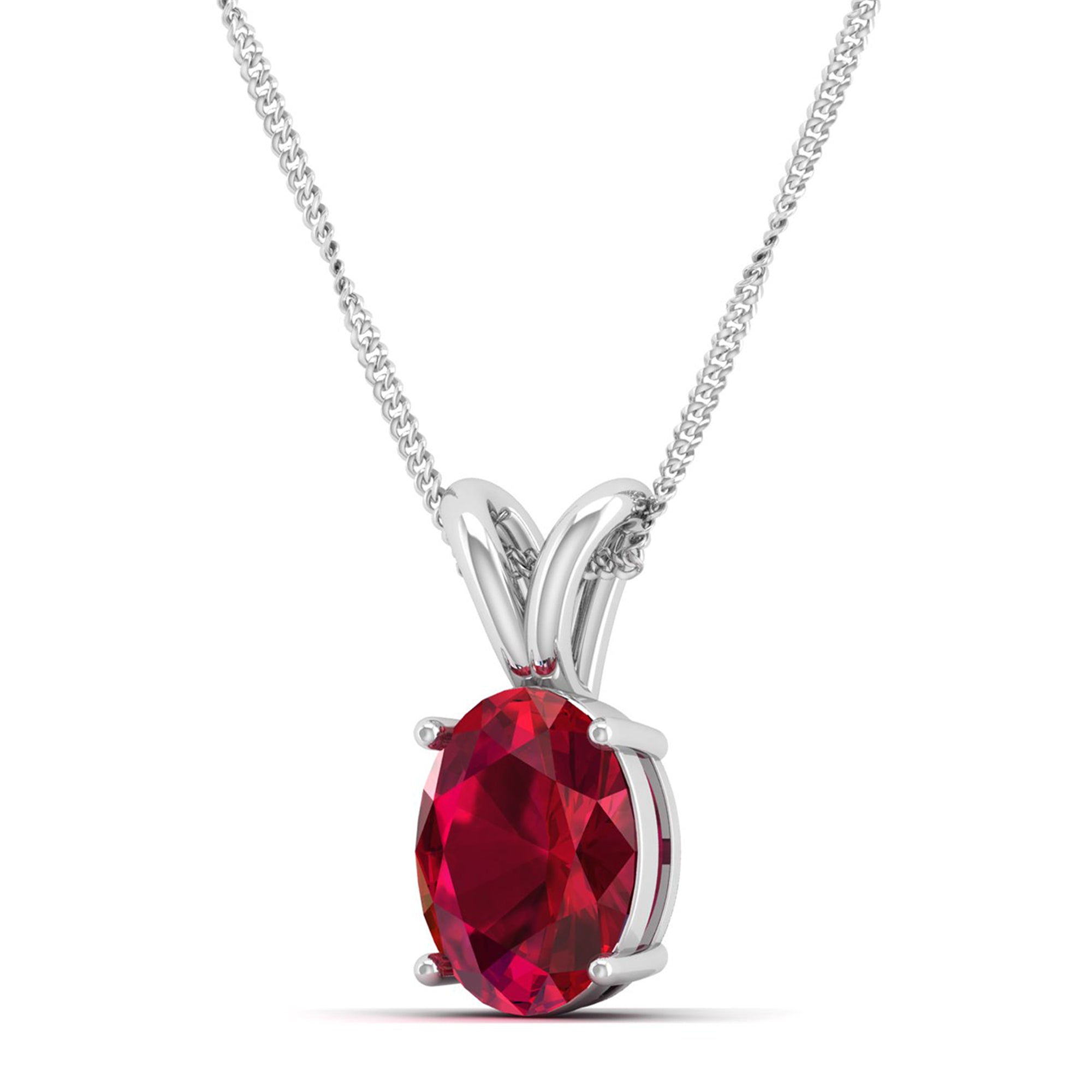 Oval Cut Ruby Pendant  2.50 Carat