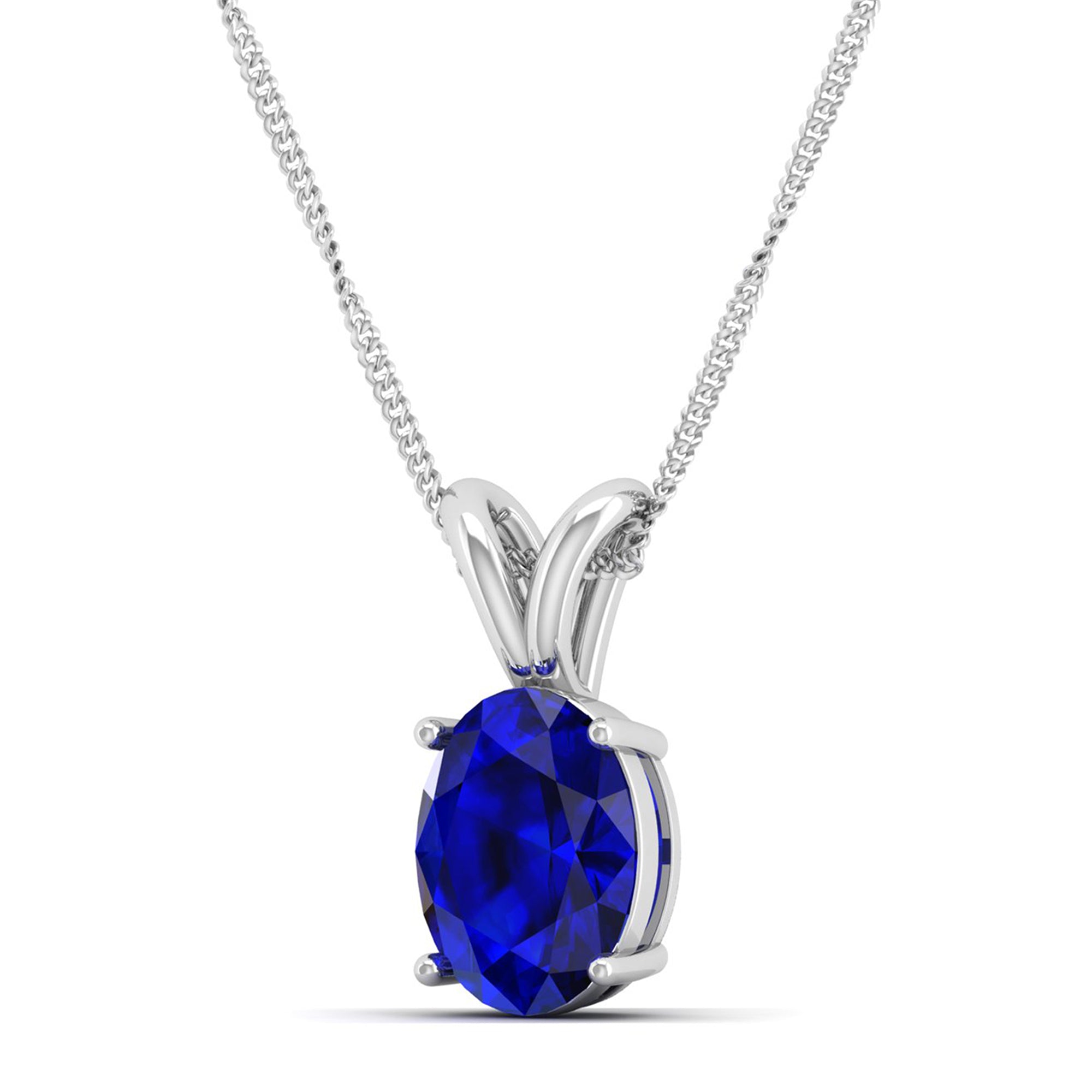 Oval Cut Sapphire Pendant  2.50 Carat