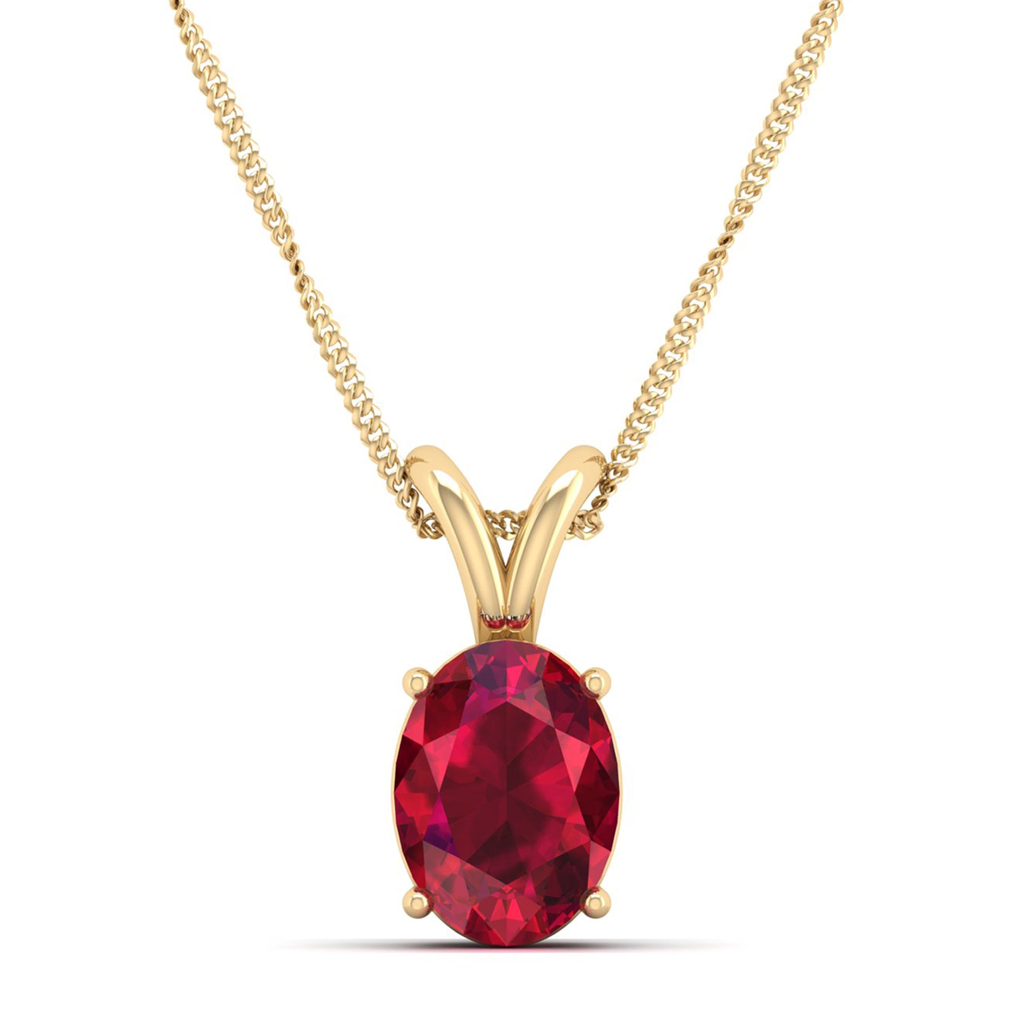 Oval Cut Ruby Pendant  2.50 Carat