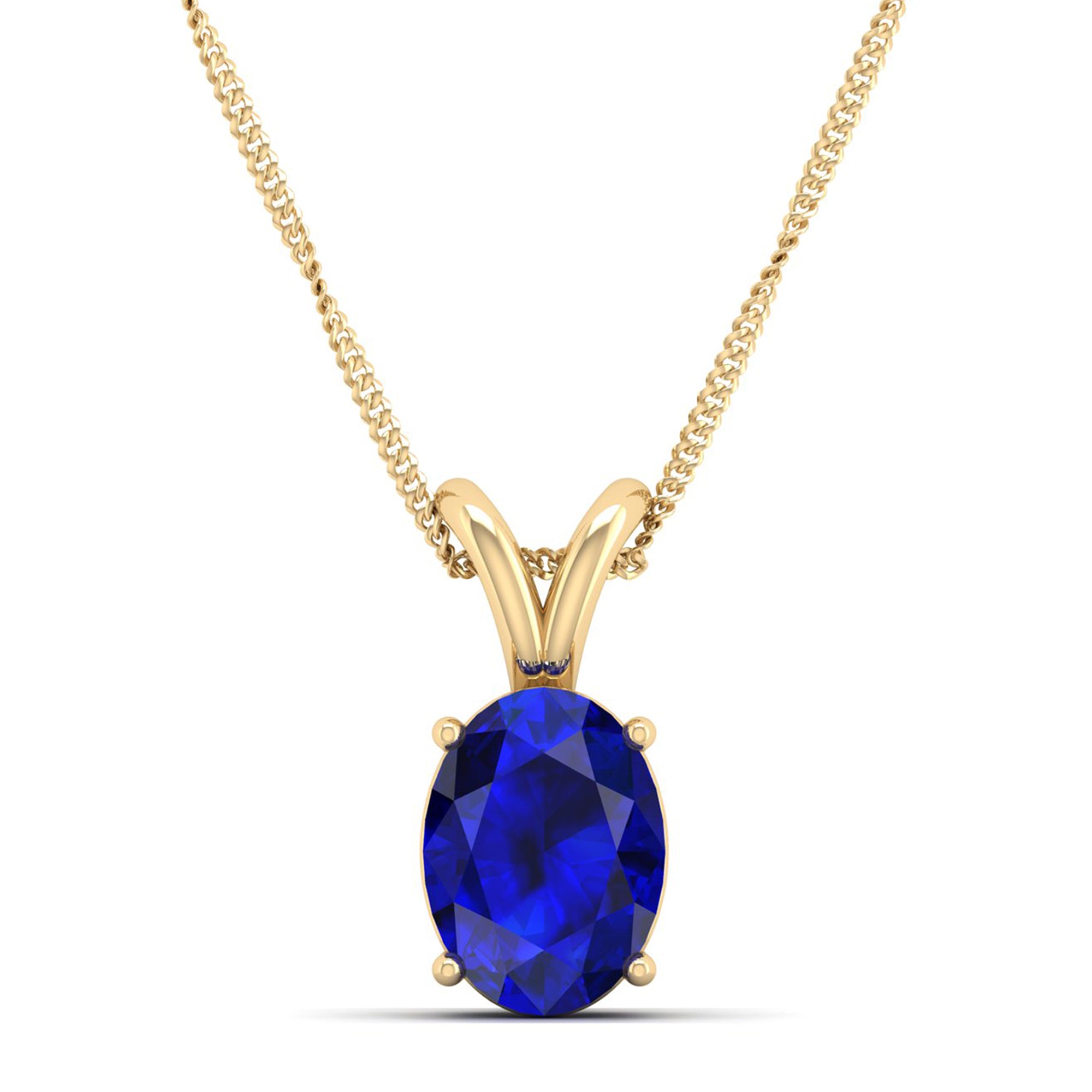Oval Cut Sapphire Pendant  2.50 Carat
