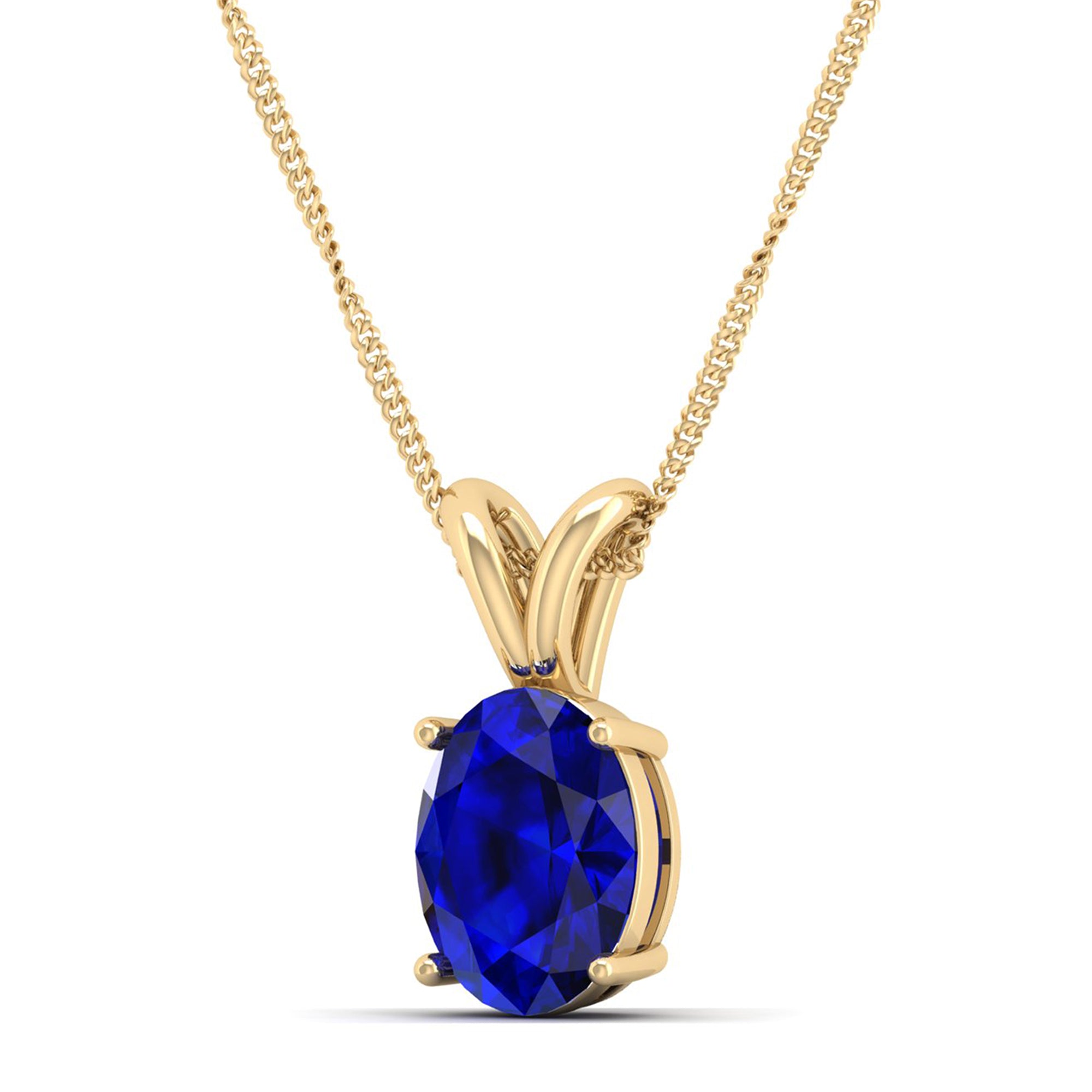 Oval Cut Sapphire Pendant  2.50 Carat