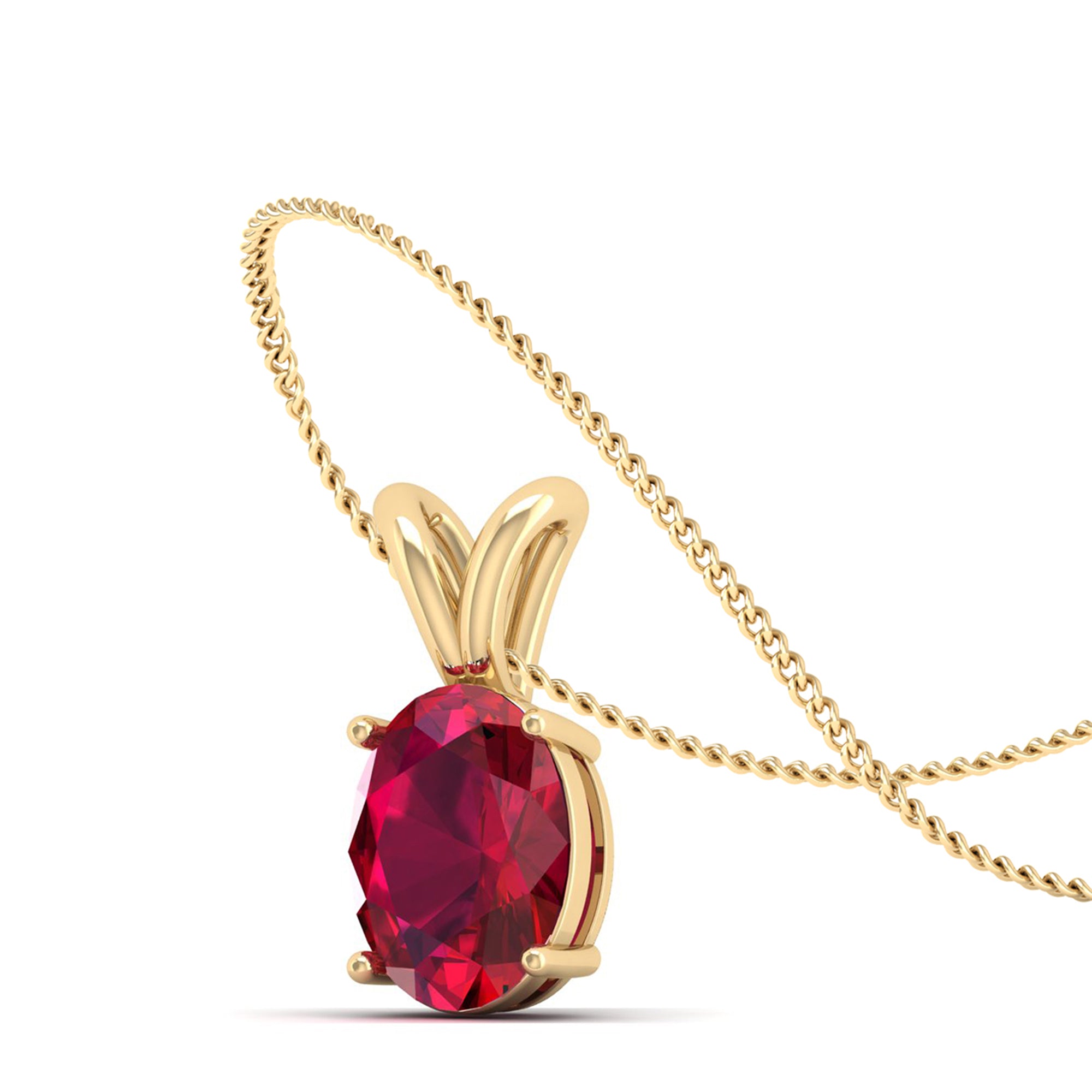 Oval Cut Ruby Pendant  2.50 Carat