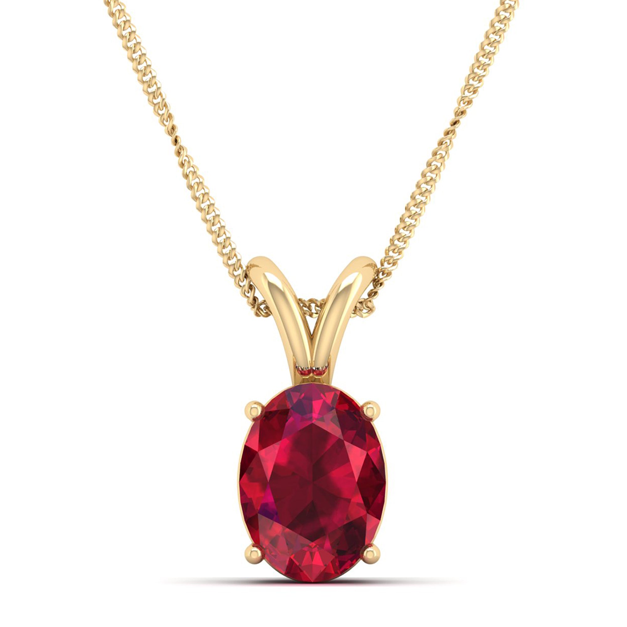 Oval Cut Ruby Pendant  3.0 Carat