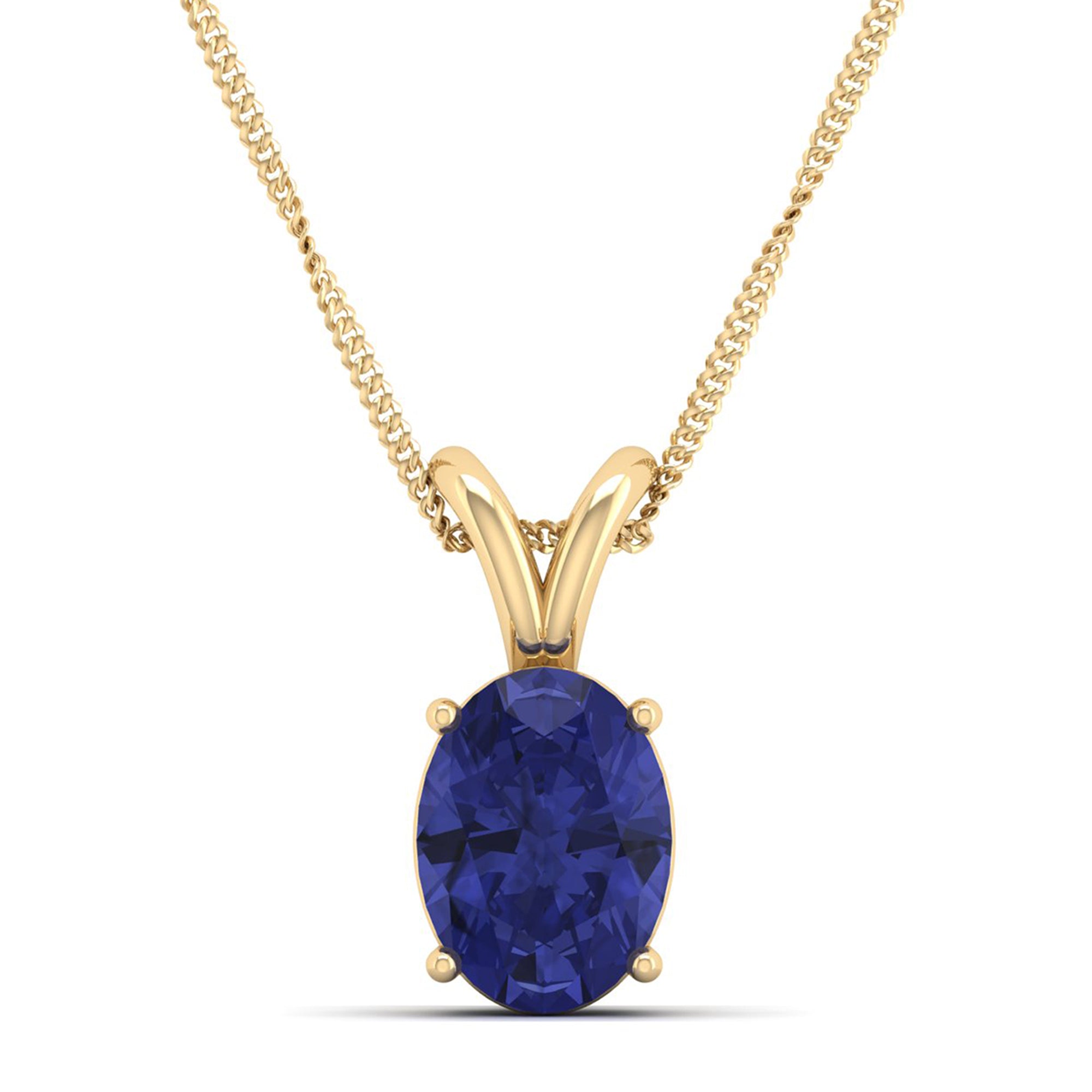 Oval Cut Tanzanite Pendant  3.0 Carat