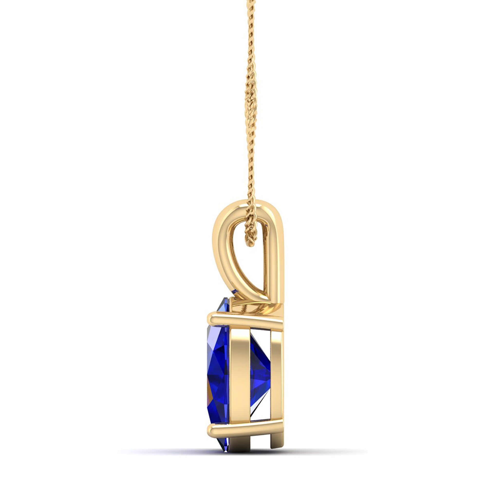 Oval Cut Sapphire Pendant  3.0 Carat