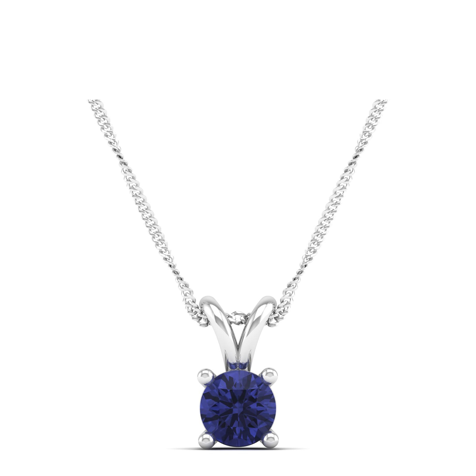 Round Cut Tanzanite  Pendant 0.5 Carat