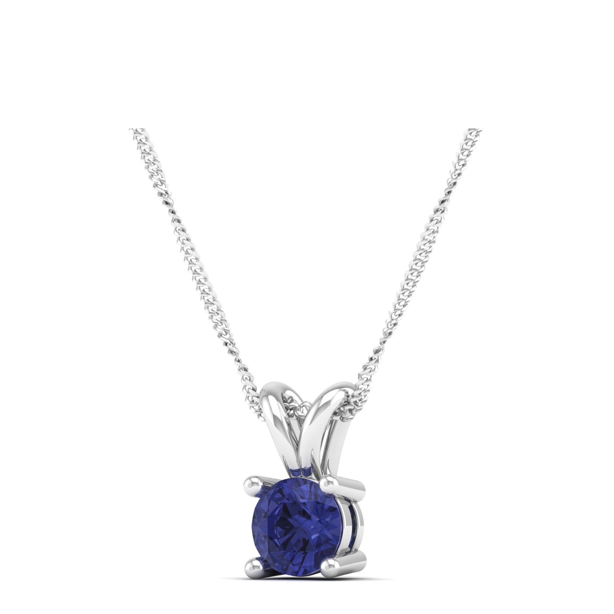 Round Cut Tanzanite  Pendant 0.5 Carat