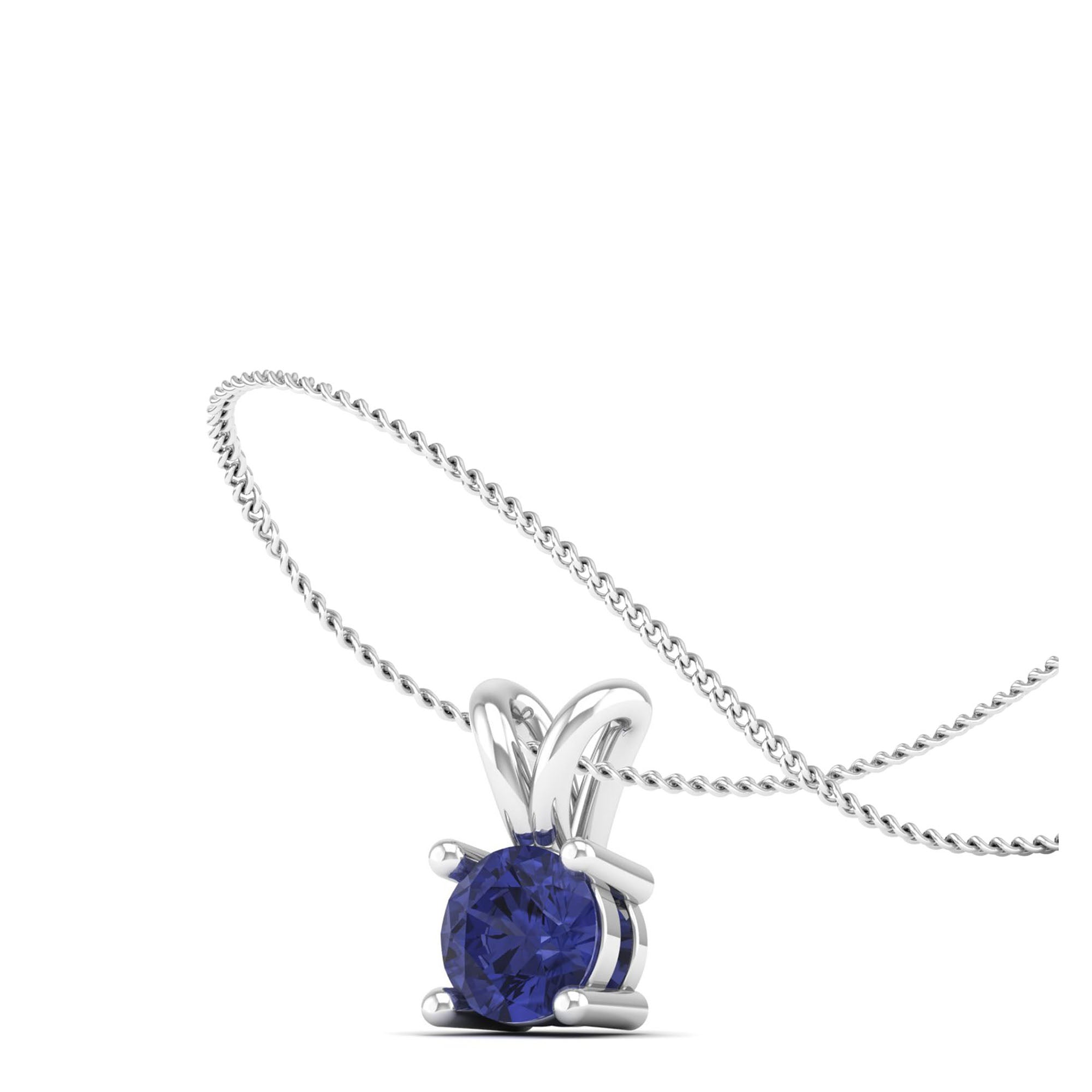 Round Cut Tanzanite  Pendant 0.5 Carat