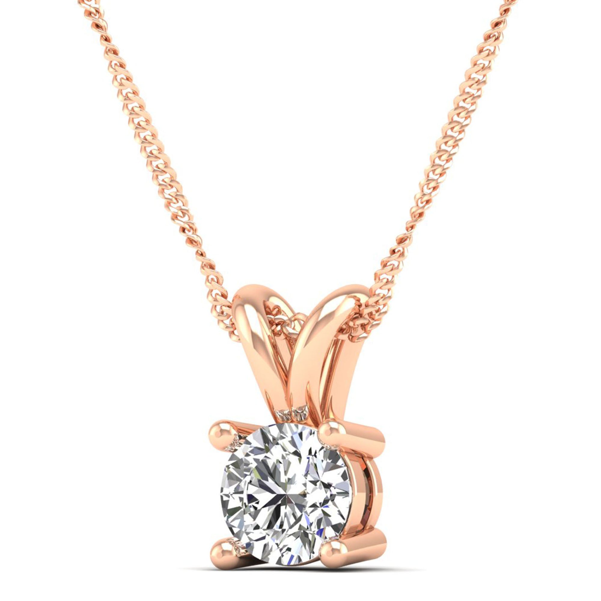 Round Cut Lab Grown Diamond  Pendant 2.5 Carat
