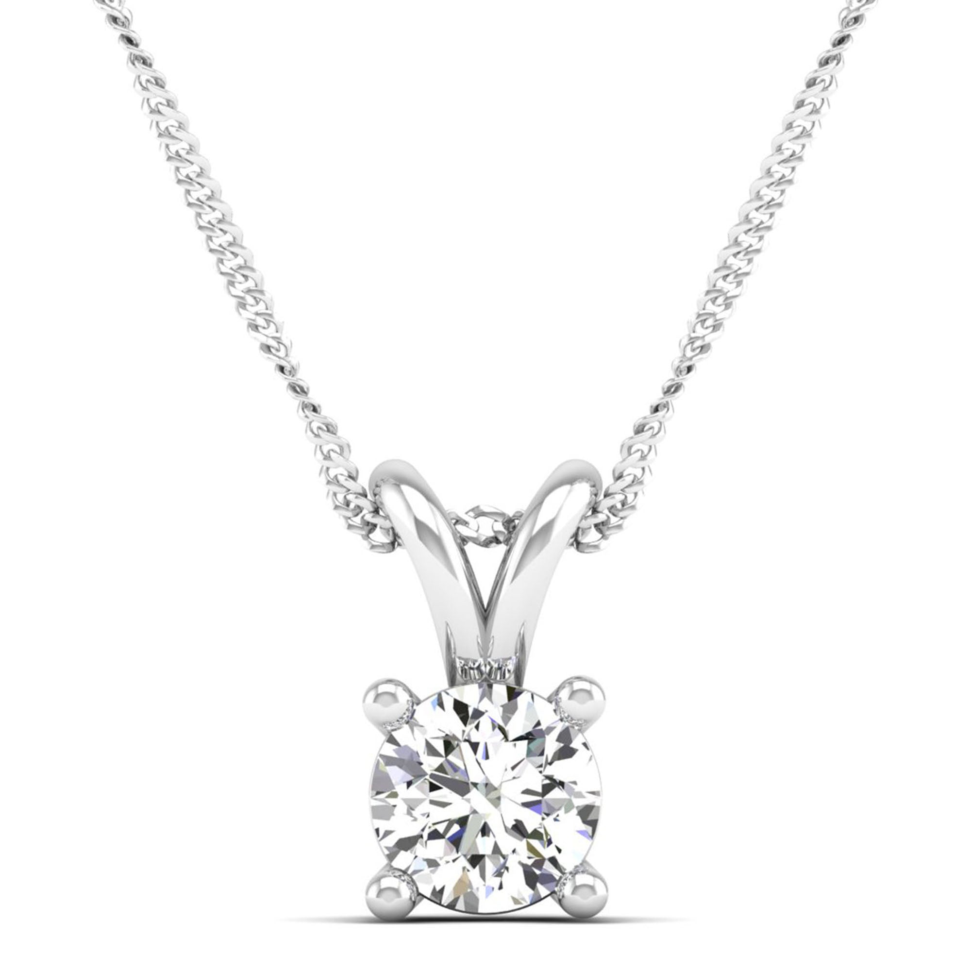 Round Cut Lab Grown Diamond  Pendant 2.5 Carat